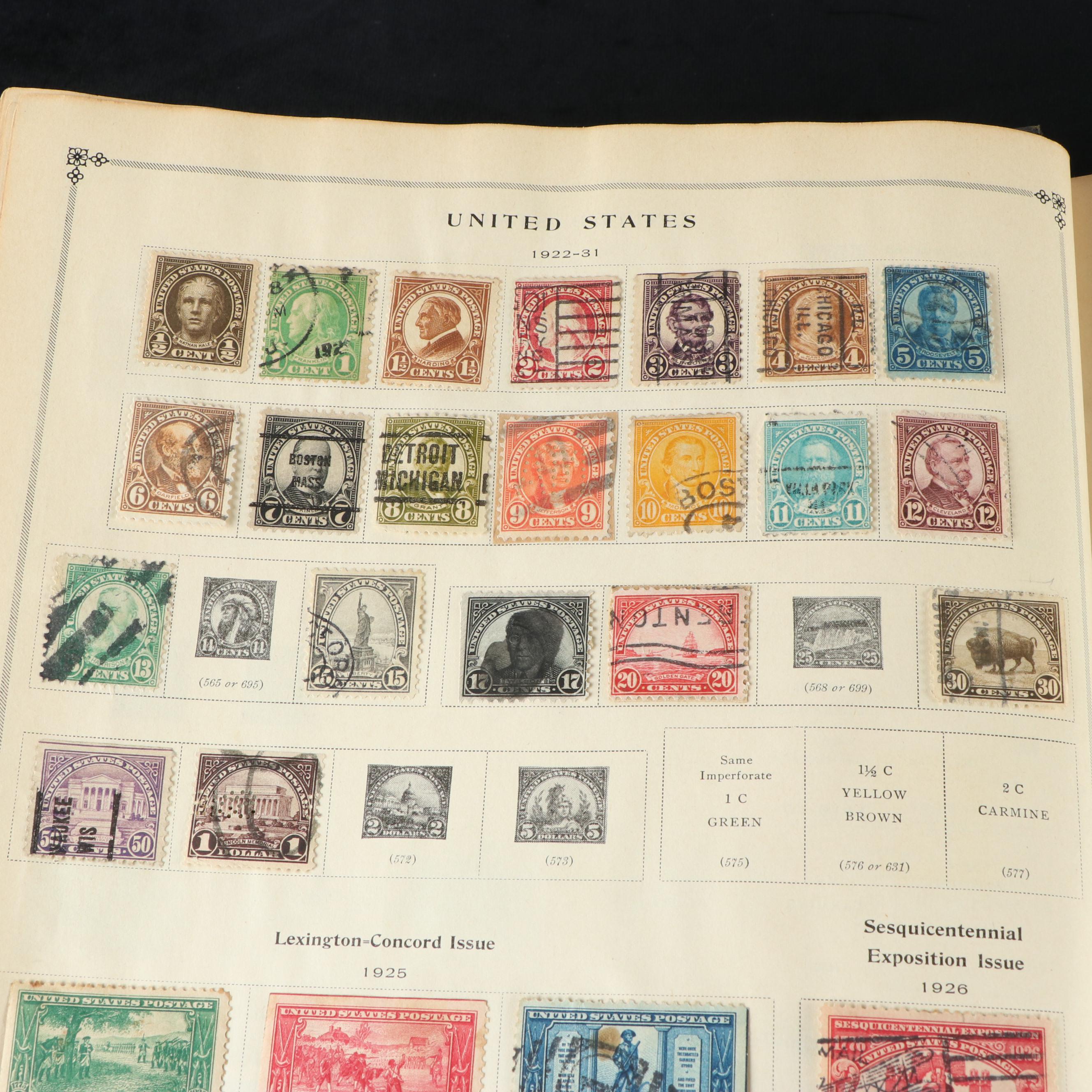 Two Vintage Postage Stamp Albums