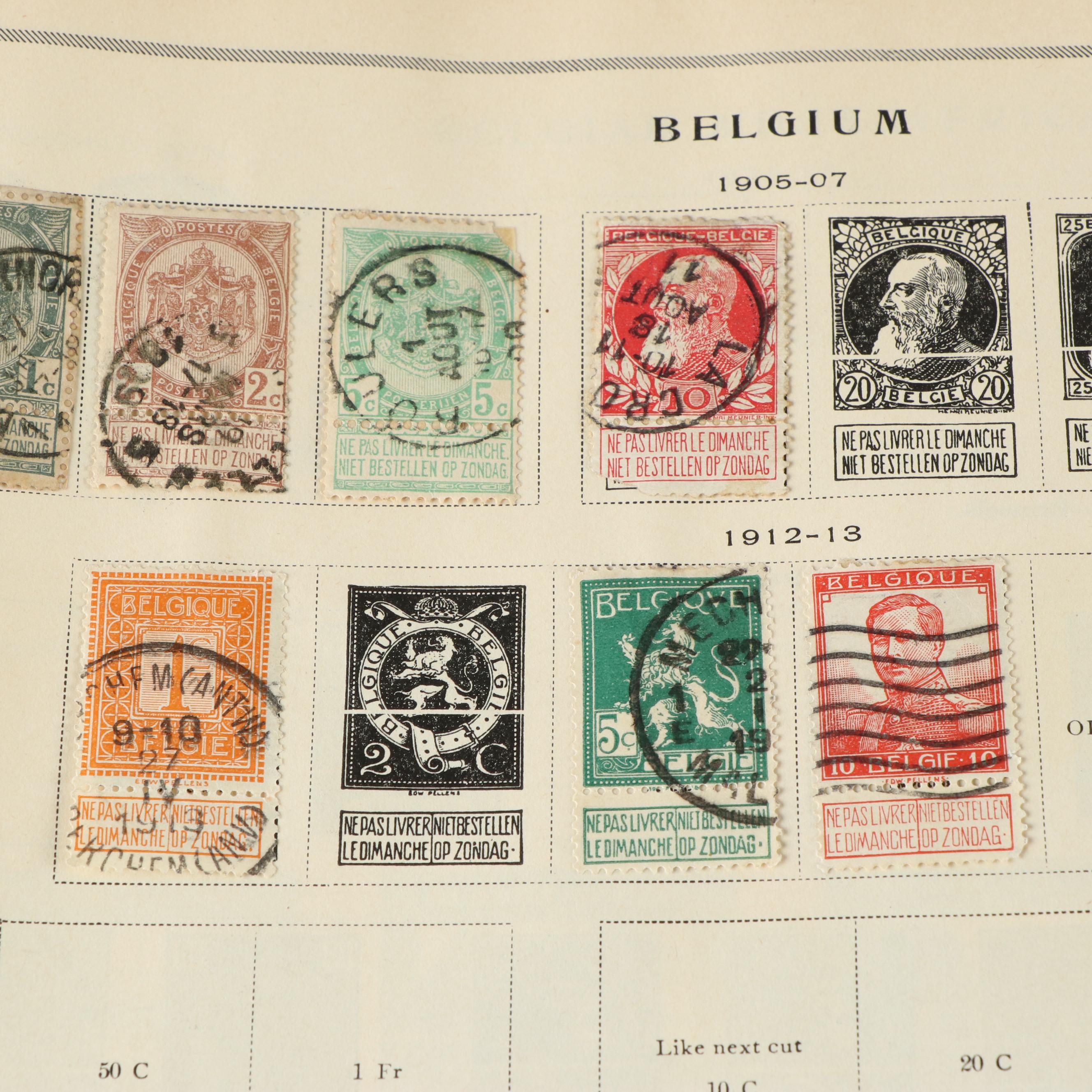 Two Vintage Postage Stamp Albums