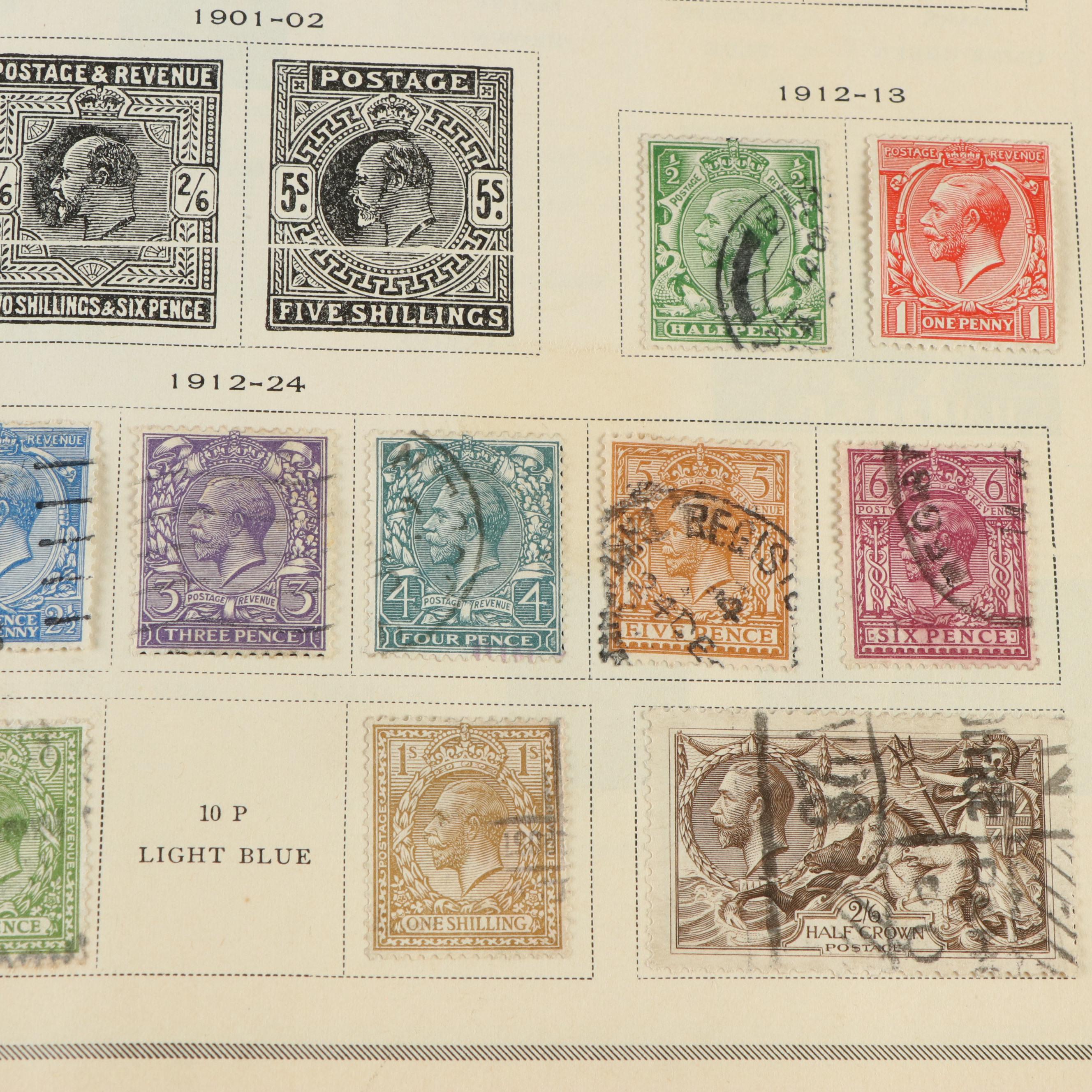 Two Vintage Postage Stamp Albums