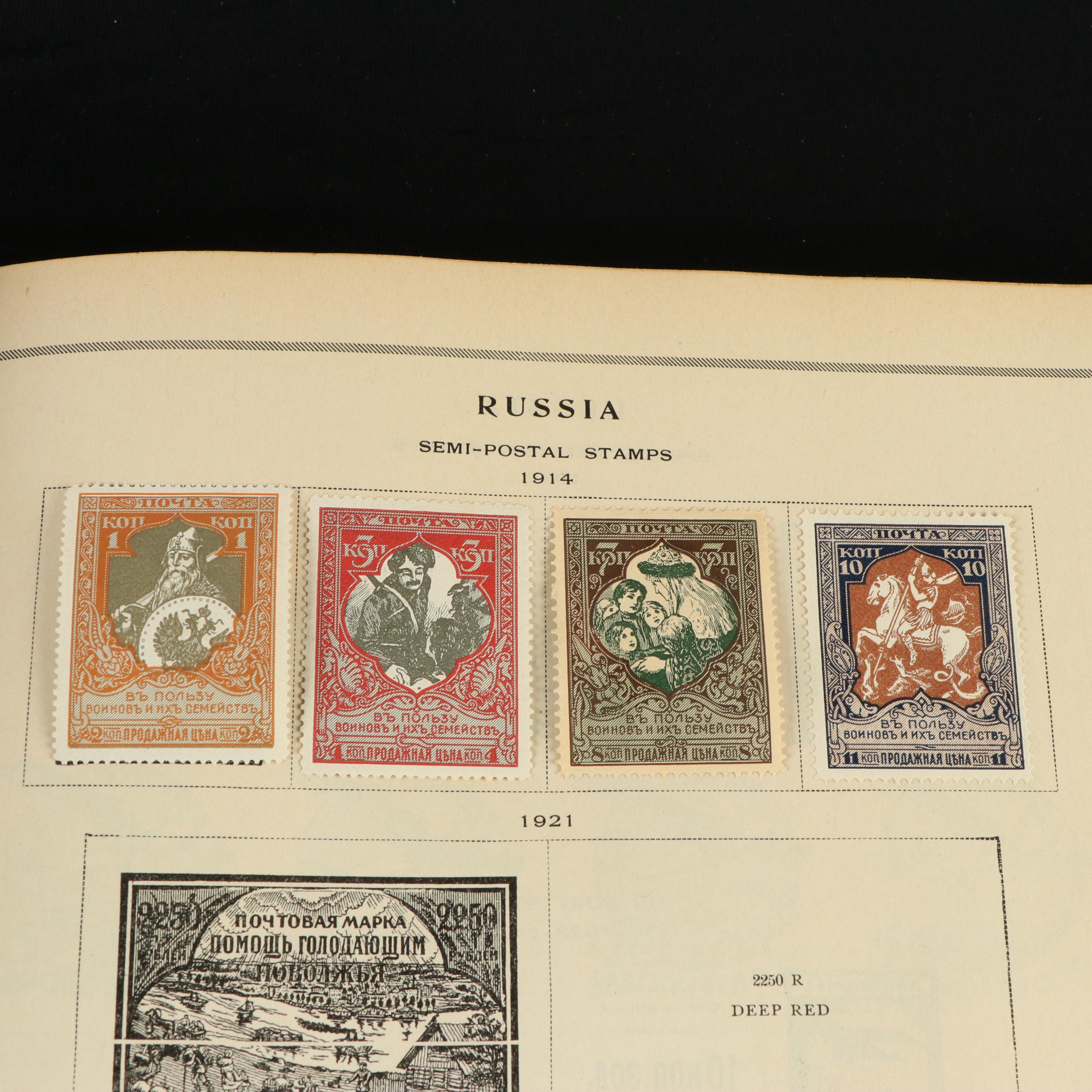 Two Vintage Postage Stamp Albums