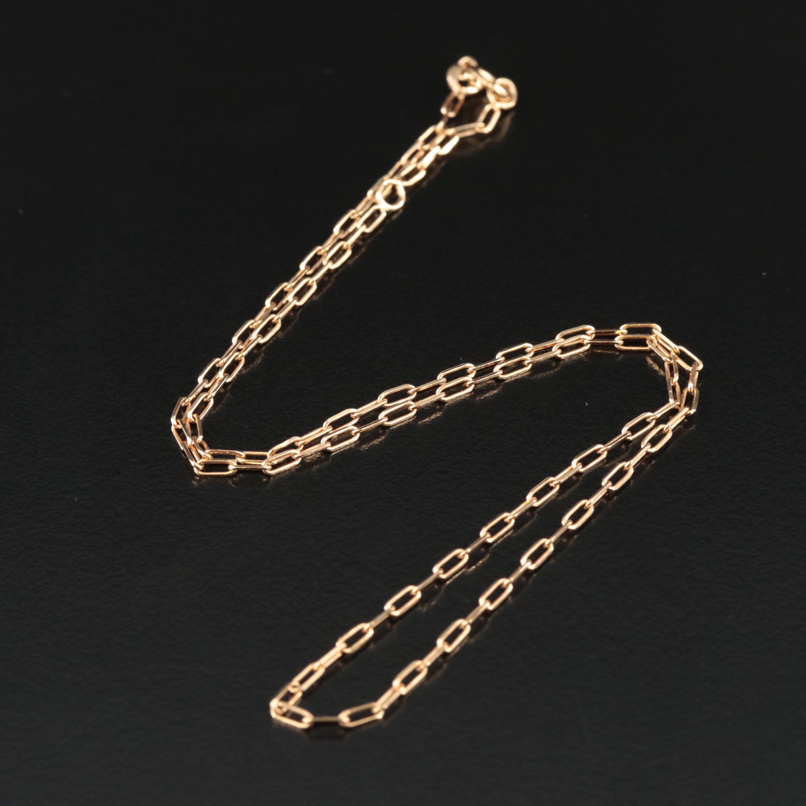 Paper Clip Chain Necklace EBTH