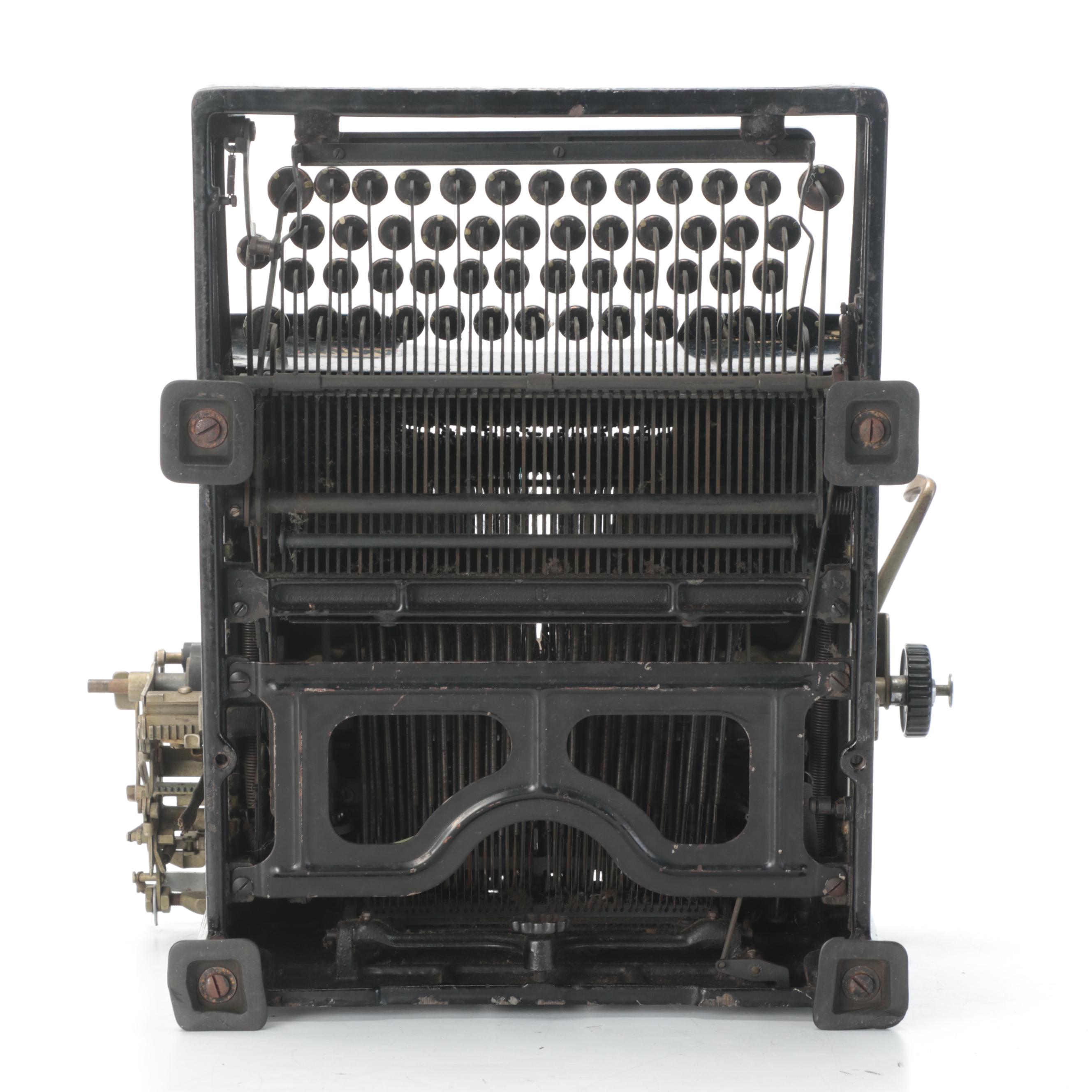 Royal Glass Sided Manual Yiddish Typewriter, Early 20th Century