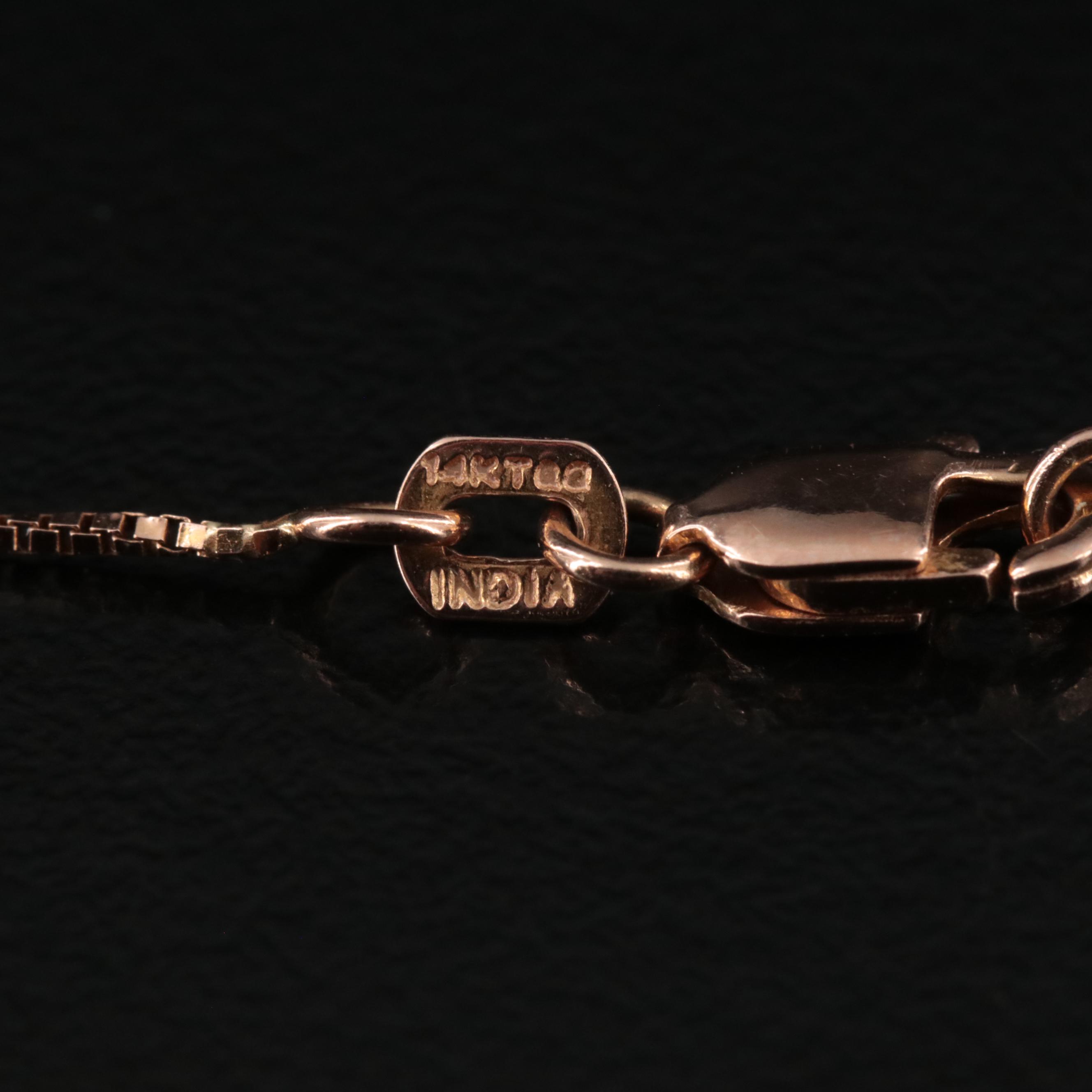 14K Rose Gold Box Chain Necklace
