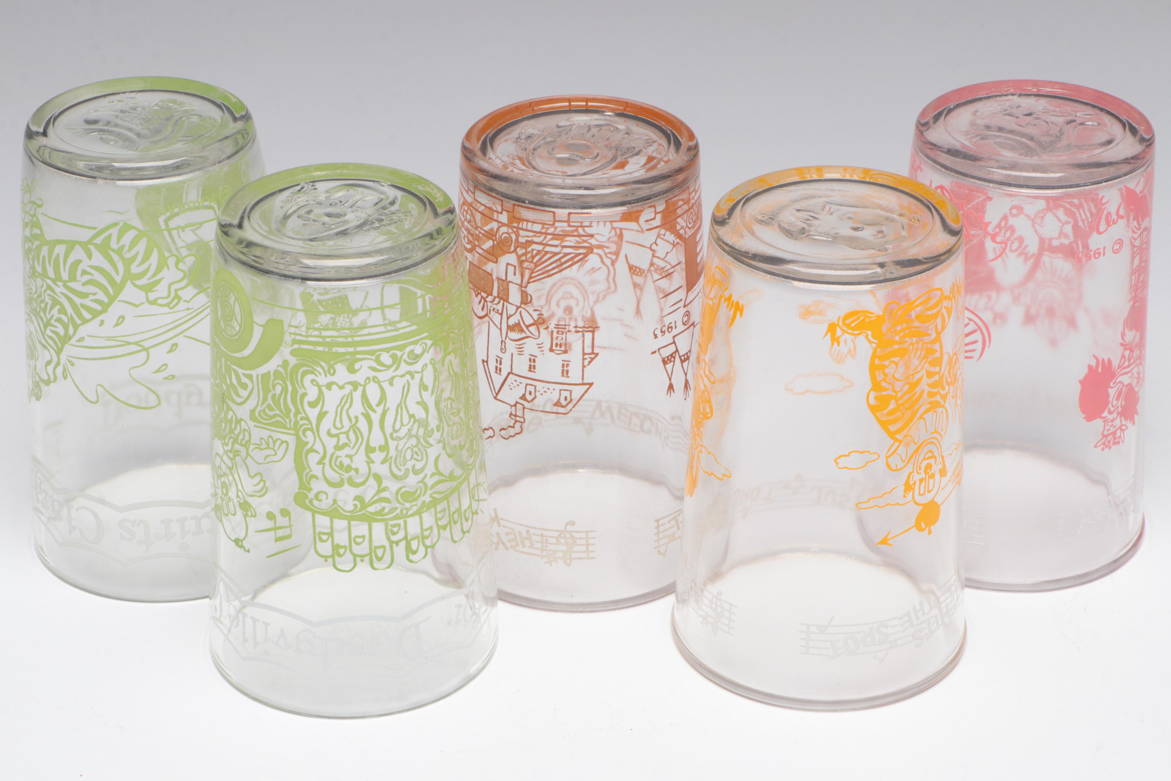 Kagran for Welch's Howdy Doody Promotional Jelly Glasses, Mid-20th Century