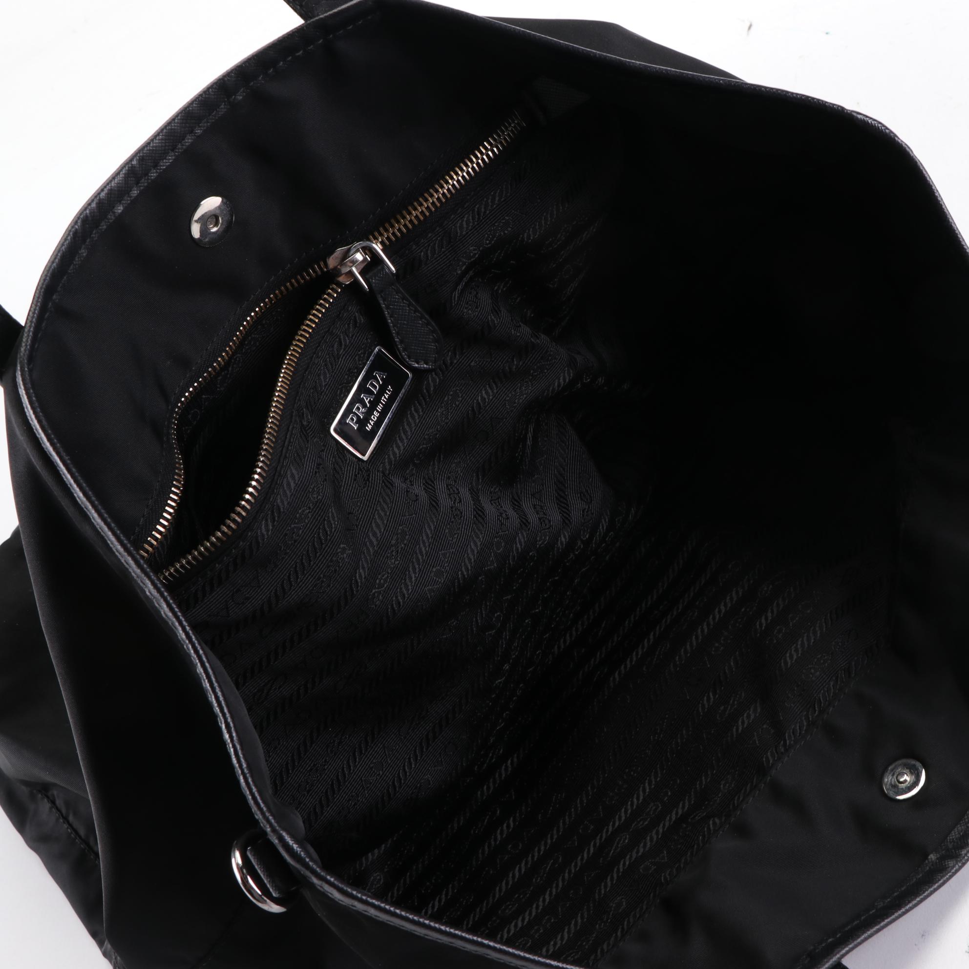 Prada Limited Edition Embellished Tessuto Nylon and Saffiano Leather Tote Bag