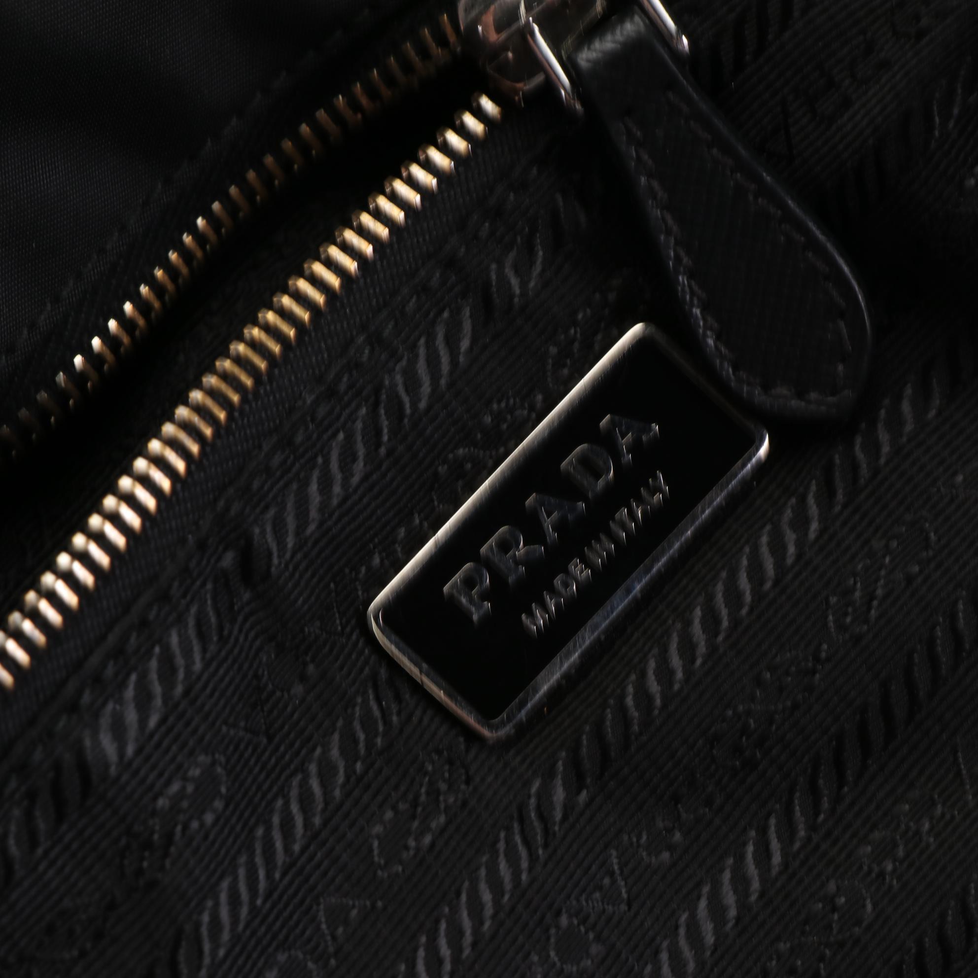 Prada Limited Edition Embellished Tessuto Nylon and Saffiano Leather Tote Bag