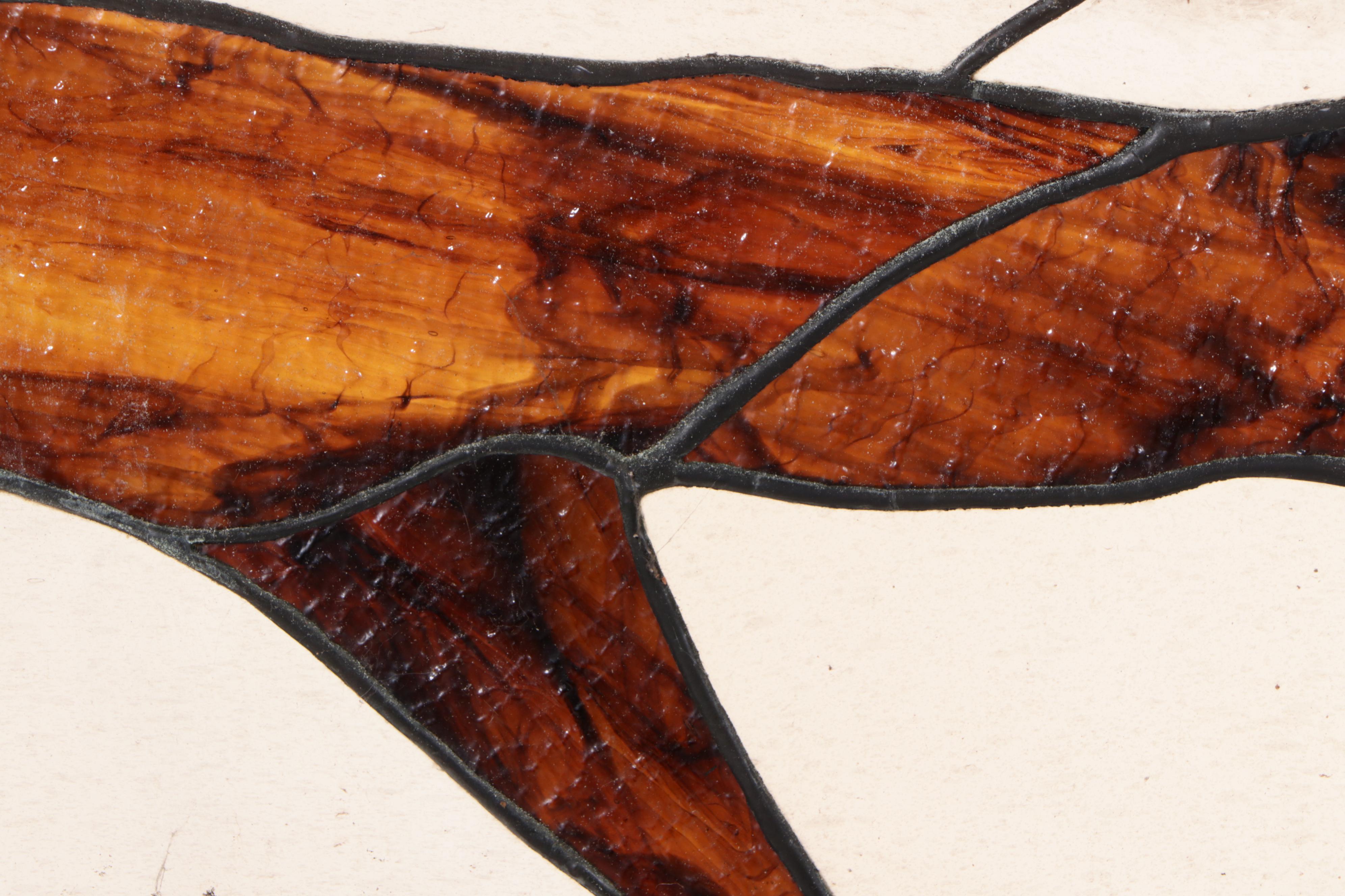 Victorian Style Wisteria-Pattern Stained Glass Window Panel