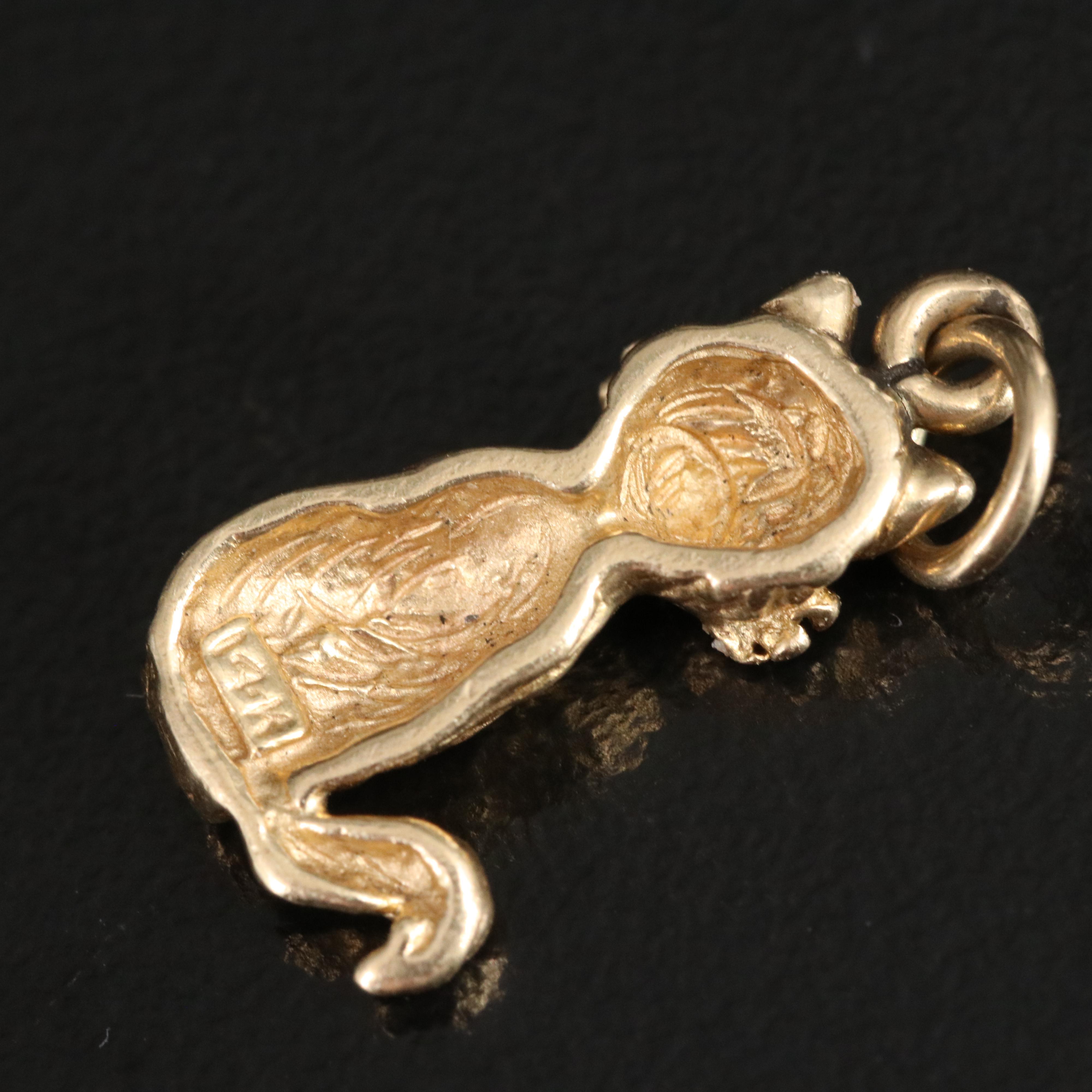 14K Cat Charm
