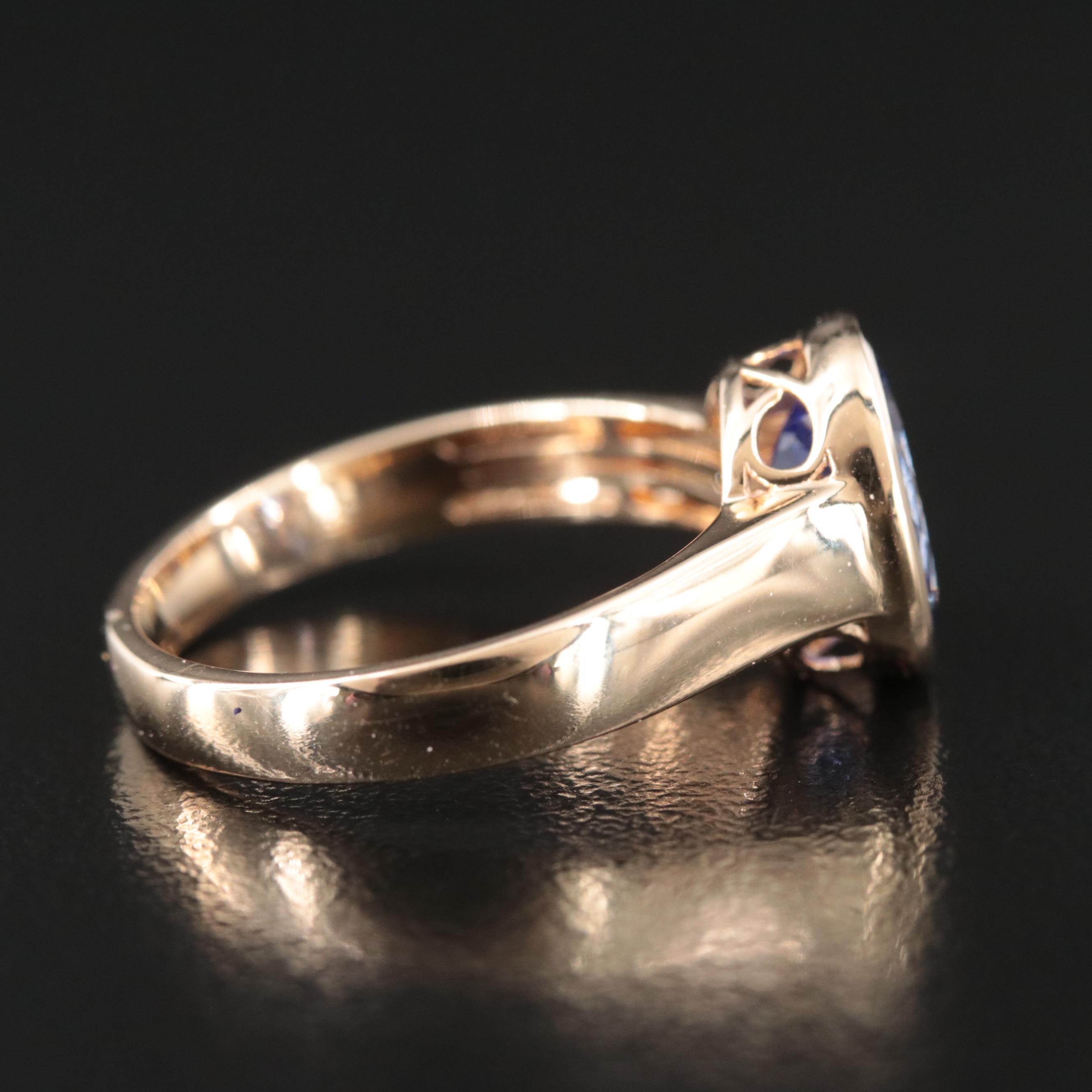 14K Bezel Set Tanzanite Ring