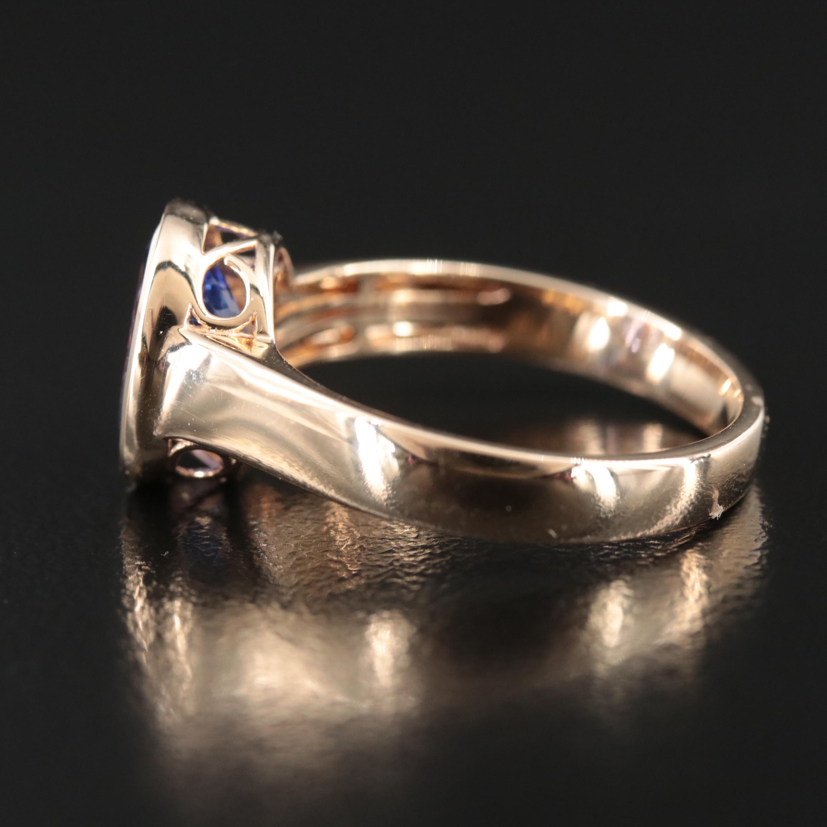 14K Bezel Set Tanzanite Ring