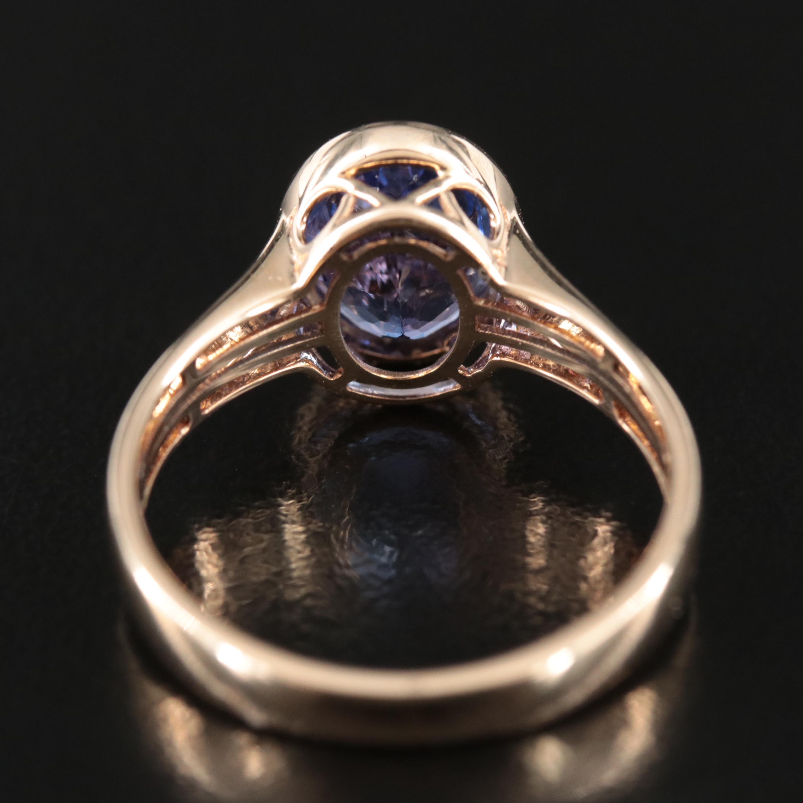 14K Bezel Set Tanzanite Ring