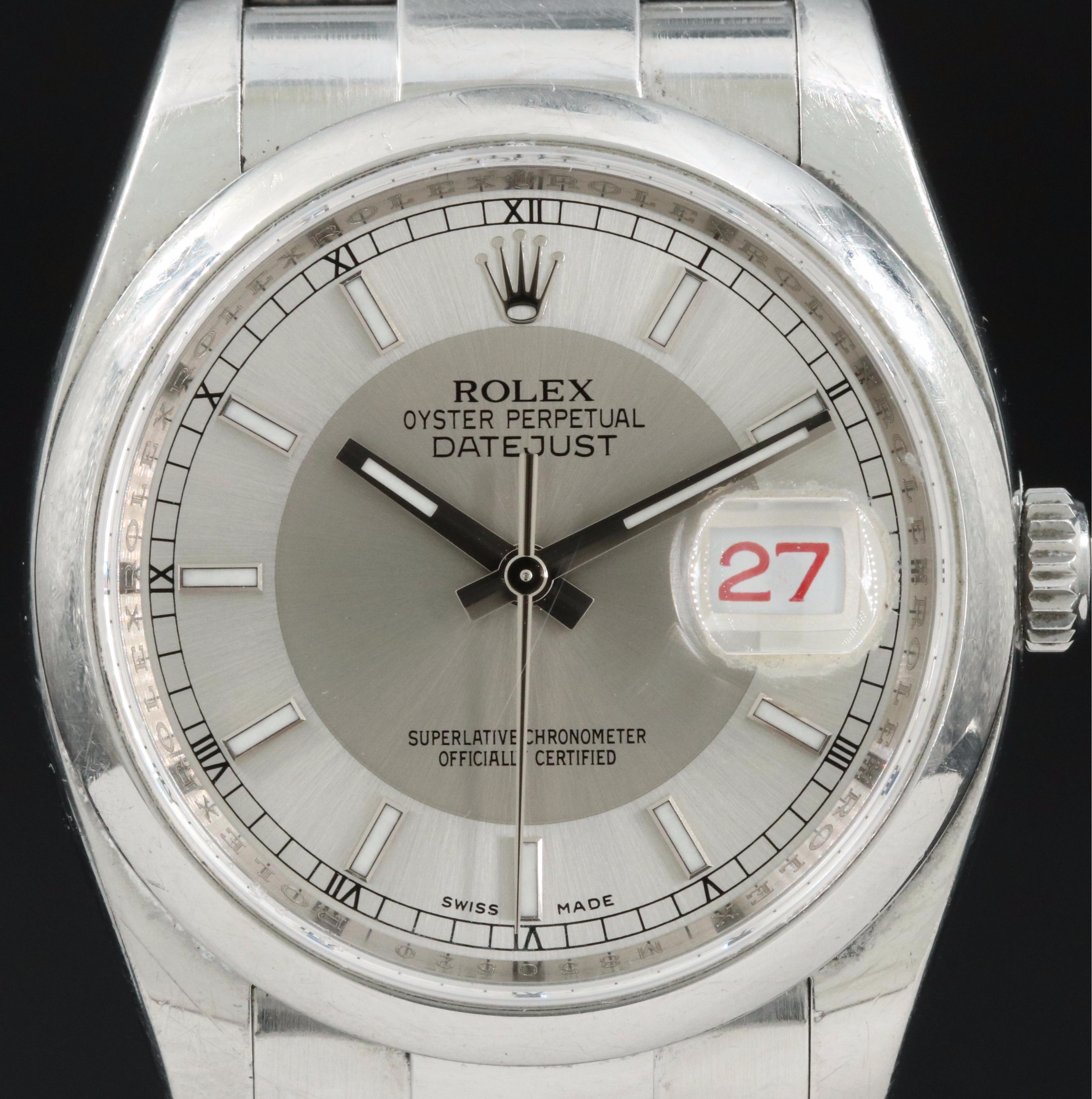 2007 Rolex Oyster Perpetual Datejust Watch