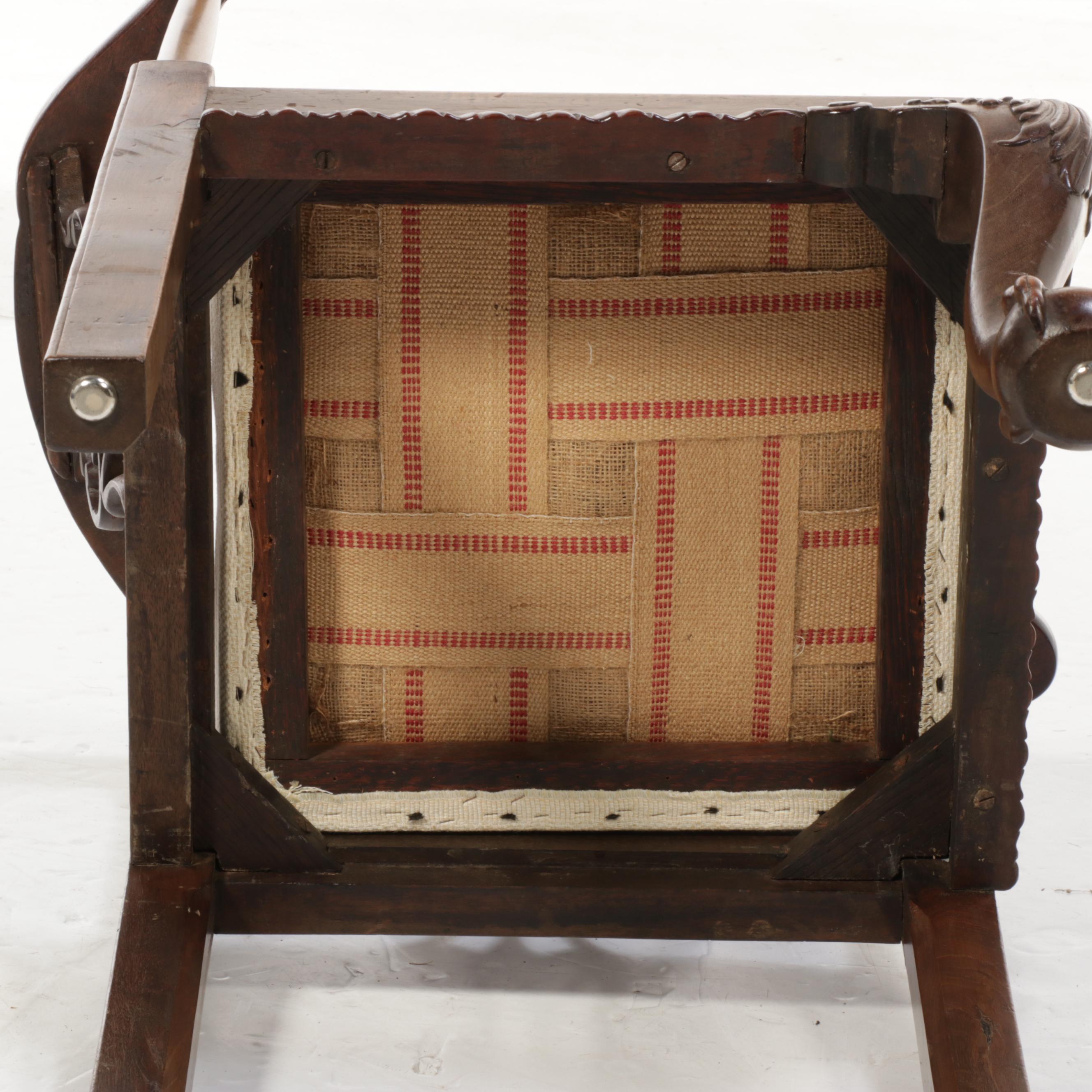 George III Style Mahogany Corner Chair, Late 19th/Early 20th Century