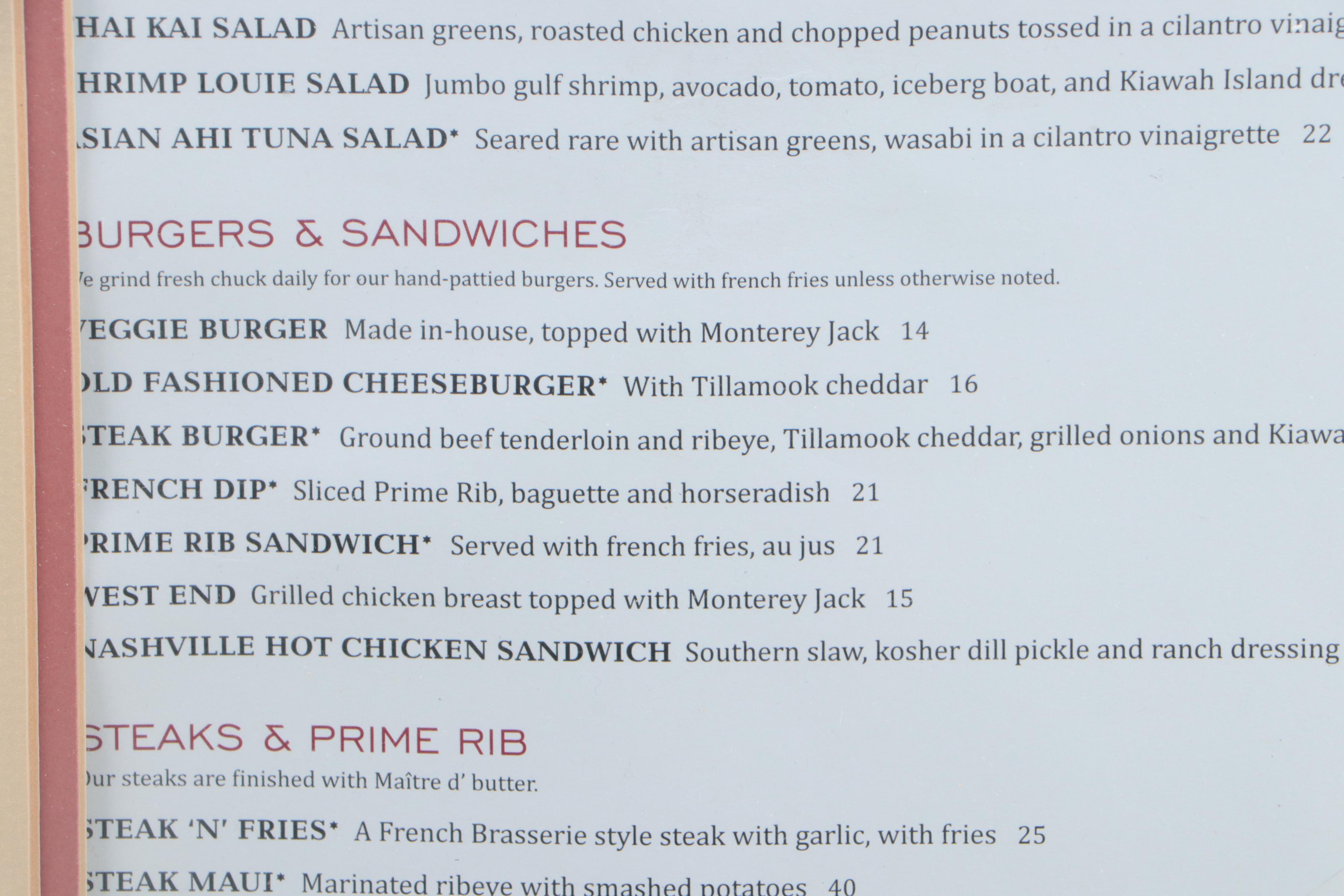 Redland Grill Framed Menu With Framed Rockaway Landaulet Print EBTH