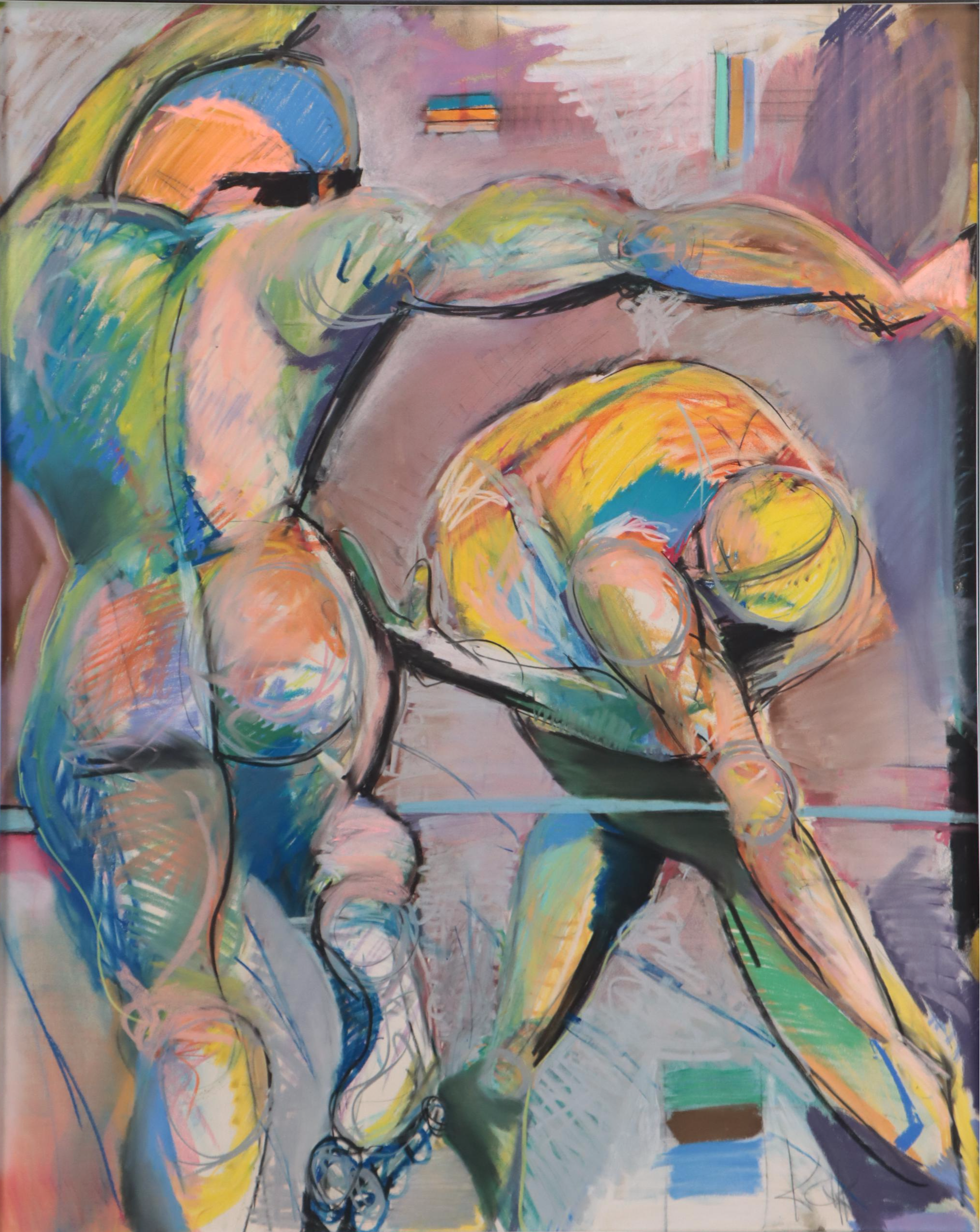 Kim Krause Expressionist Pastel Figure Drawing