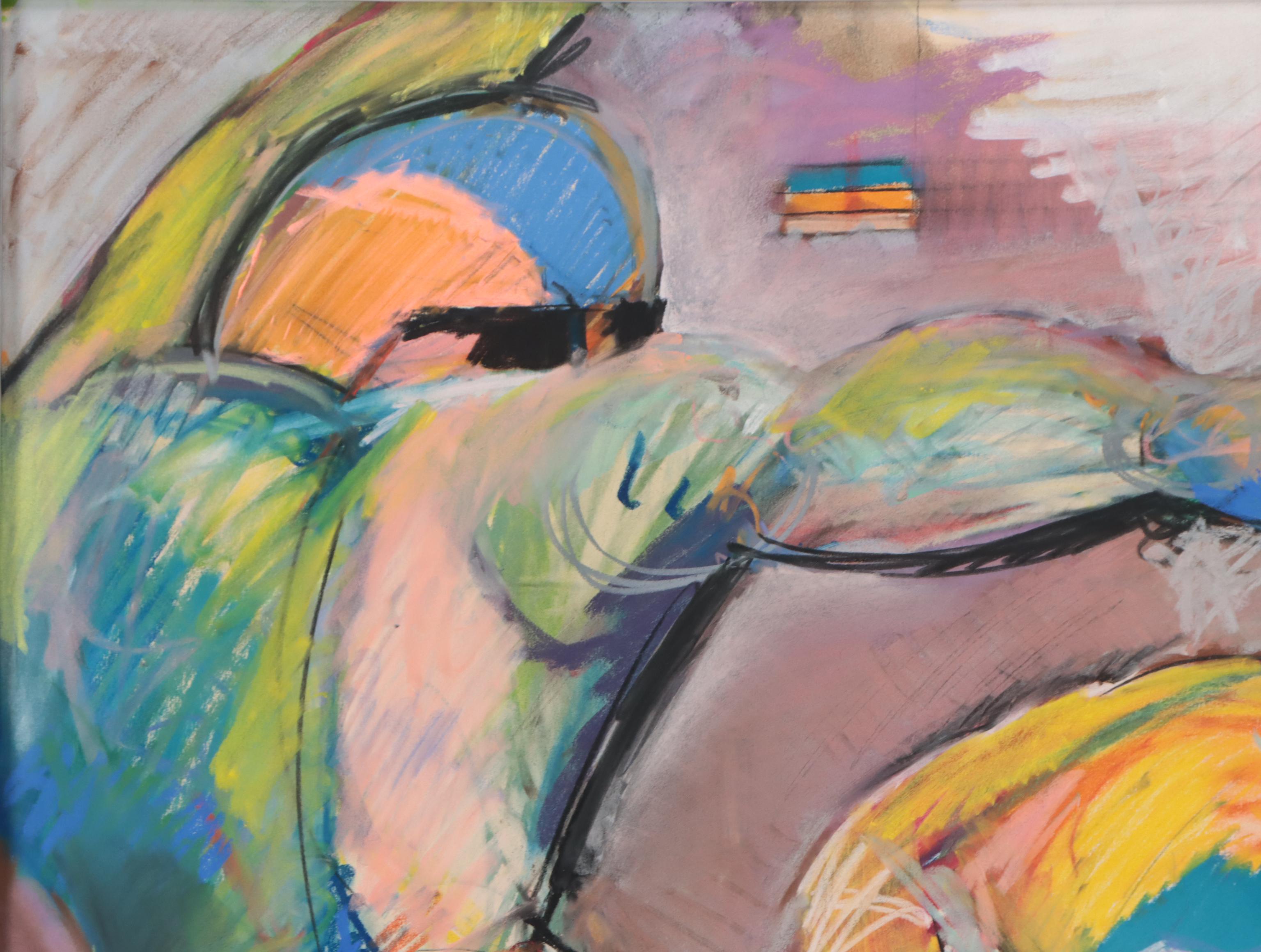 Kim Krause Expressionist Pastel Figure Drawing