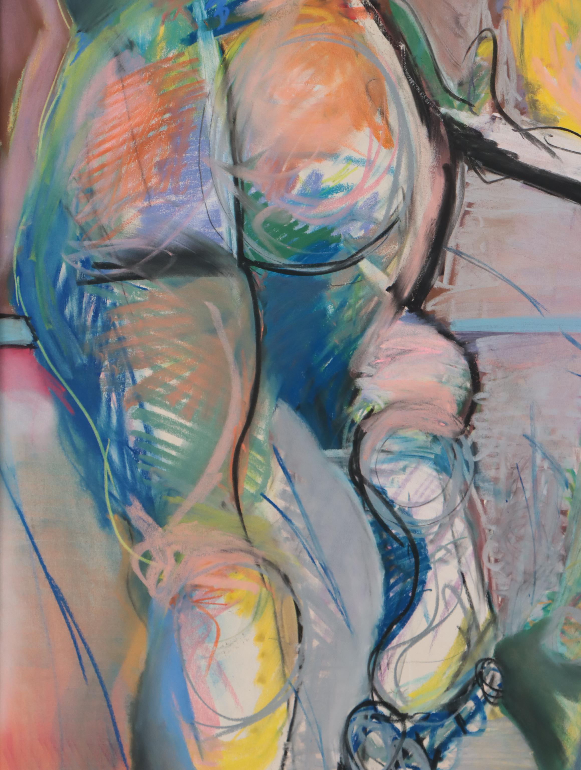 Kim Krause Expressionist Pastel Figure Drawing