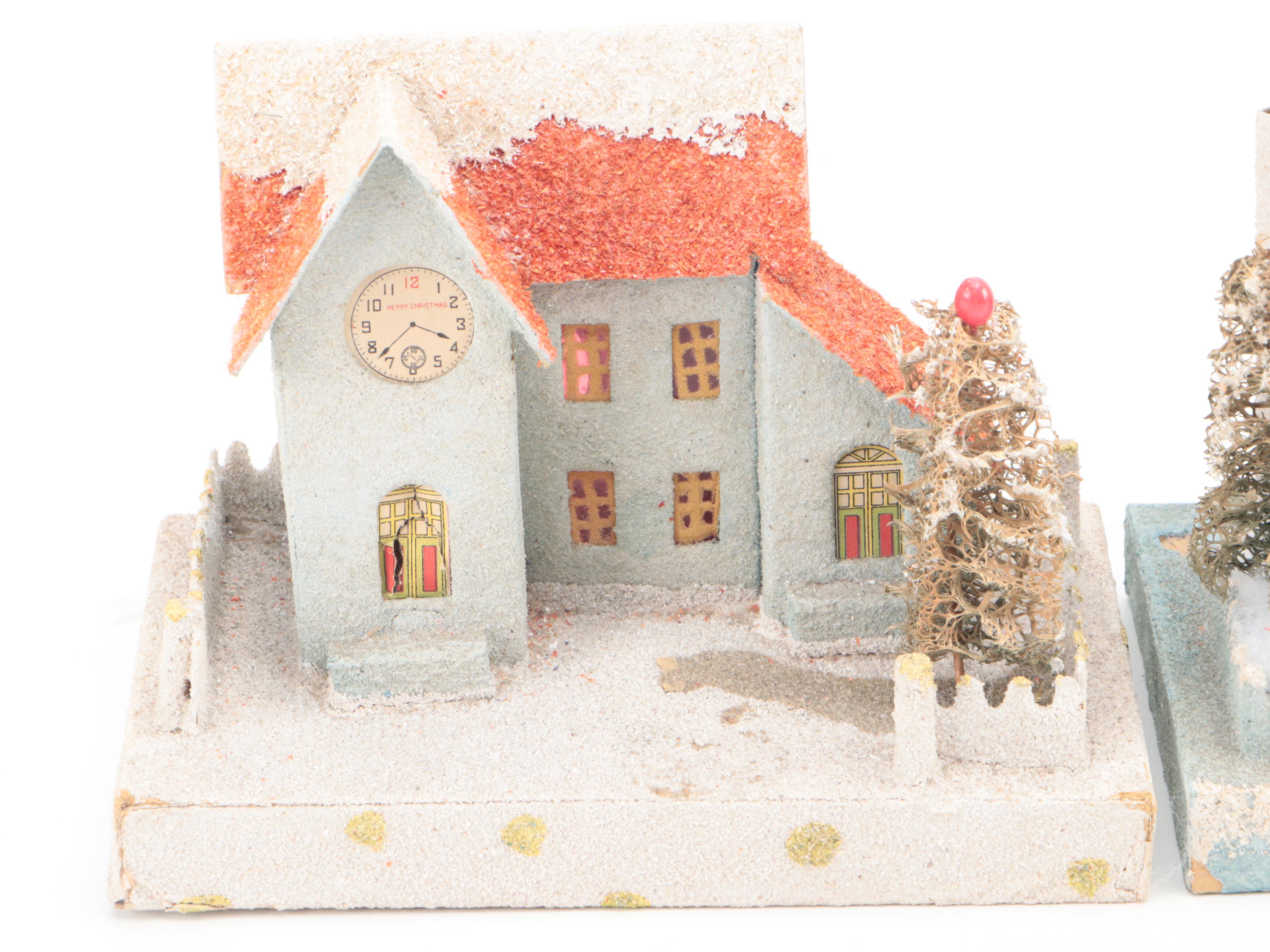 Japanese Putz Christmas Houses, Mid to Late 20th Century