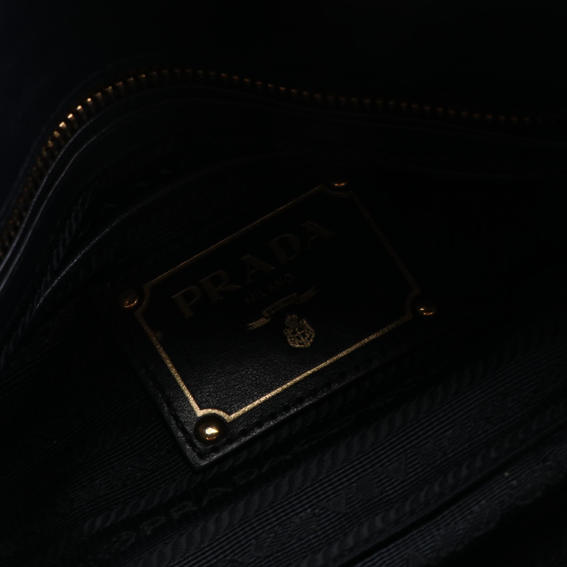 Prada Tessuto Two-Way Bag in Blue Nylon and Leather Trim