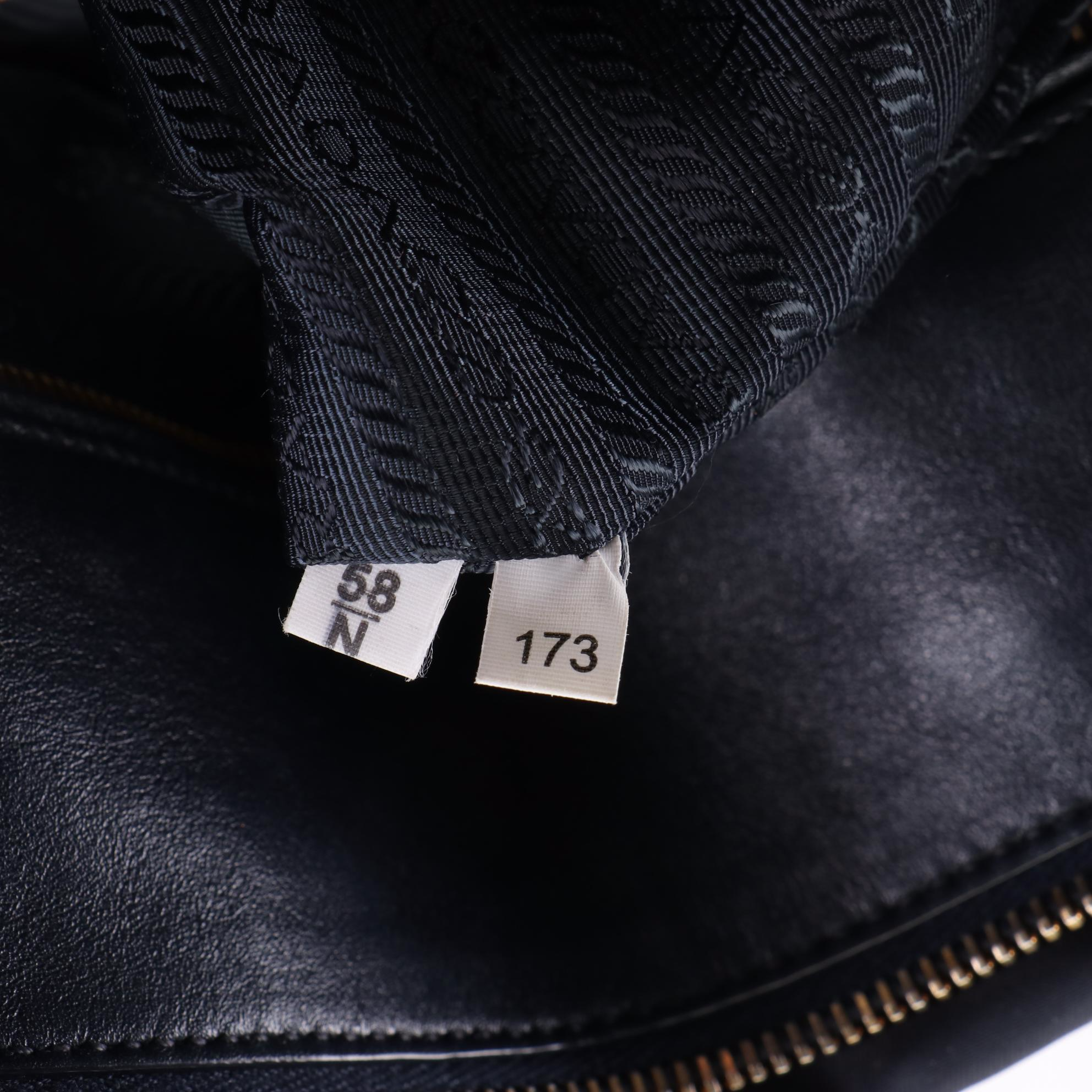 Prada Tessuto Two-Way Bag in Blue Nylon and Leather Trim