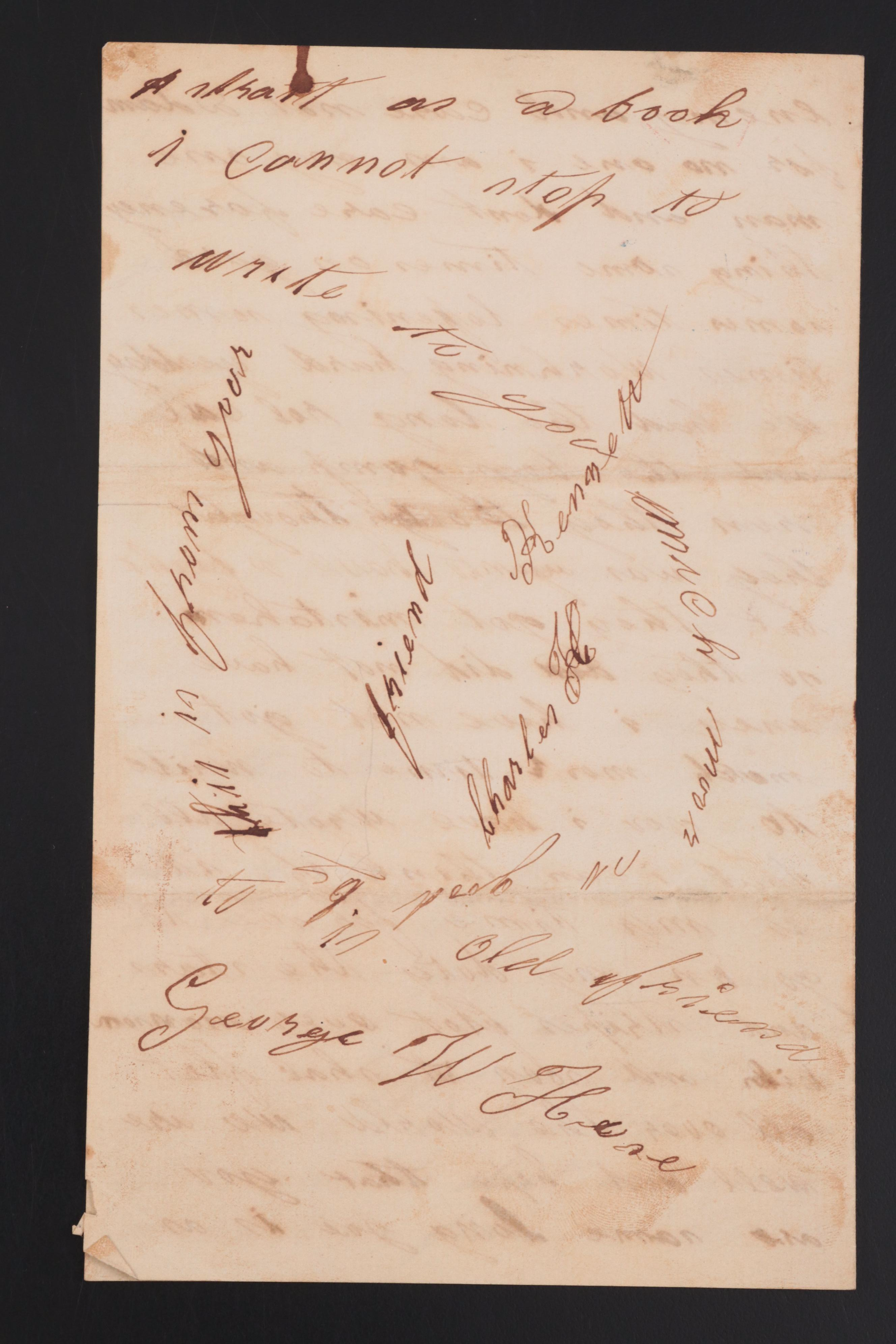Early Civil War Letter from Union Soldier at Fort Albany in Virginia, 1861