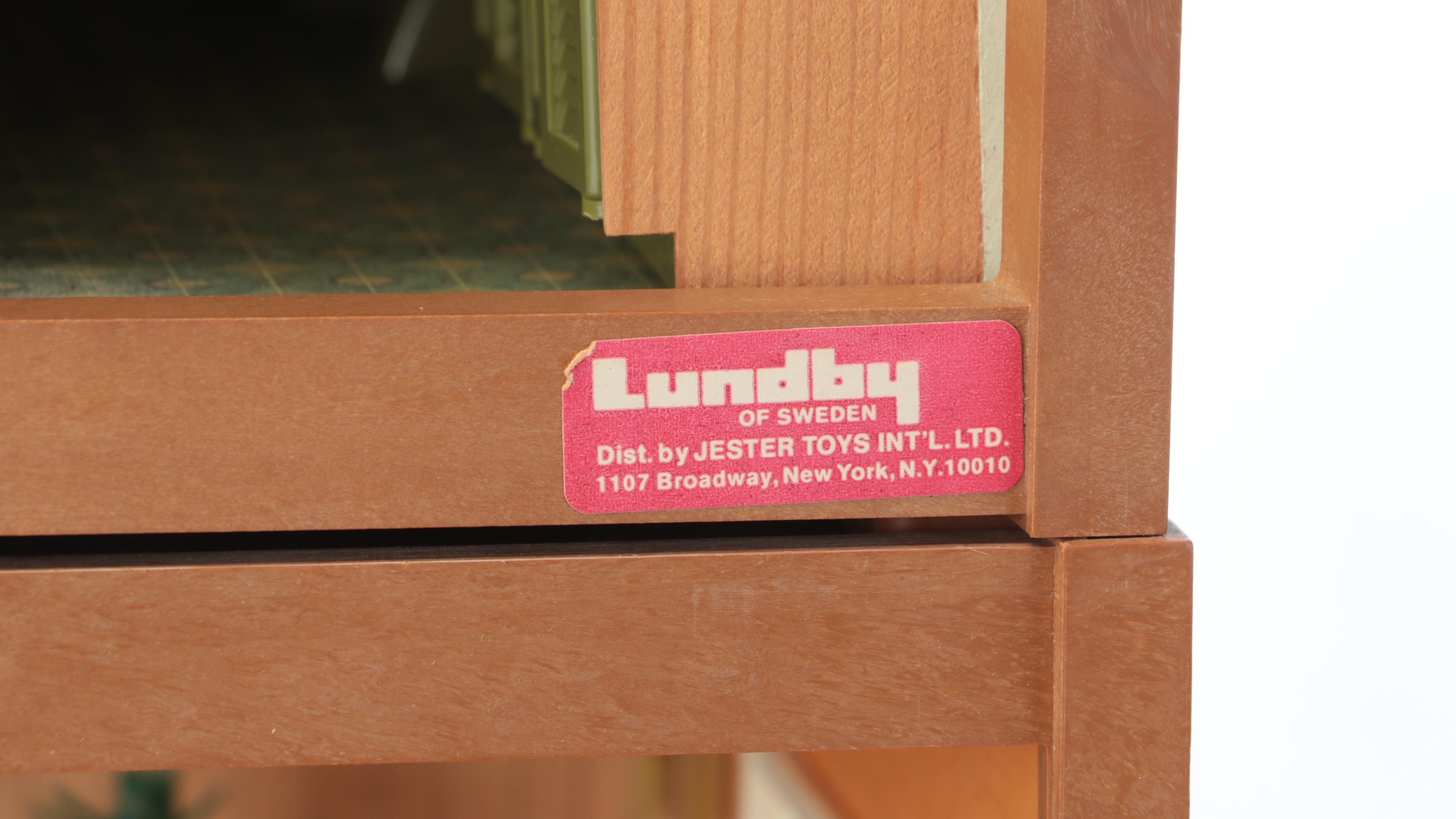 Lundby of Sweden Dollhouse and Furniture, Late 20th Century