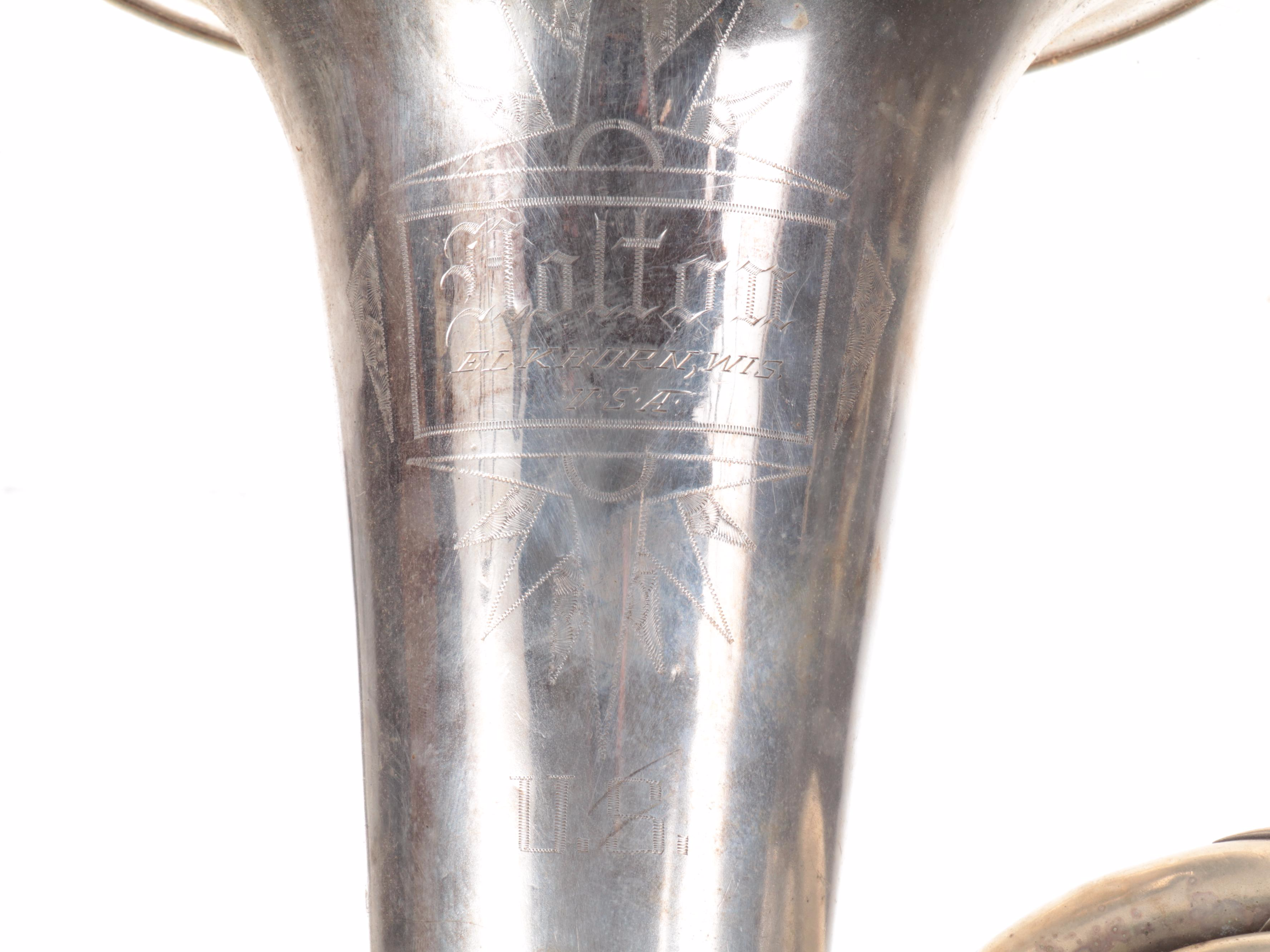 Frank Holton & Co WWII Era U.S Army 82nd Airborne Division Double Bell Euphonium