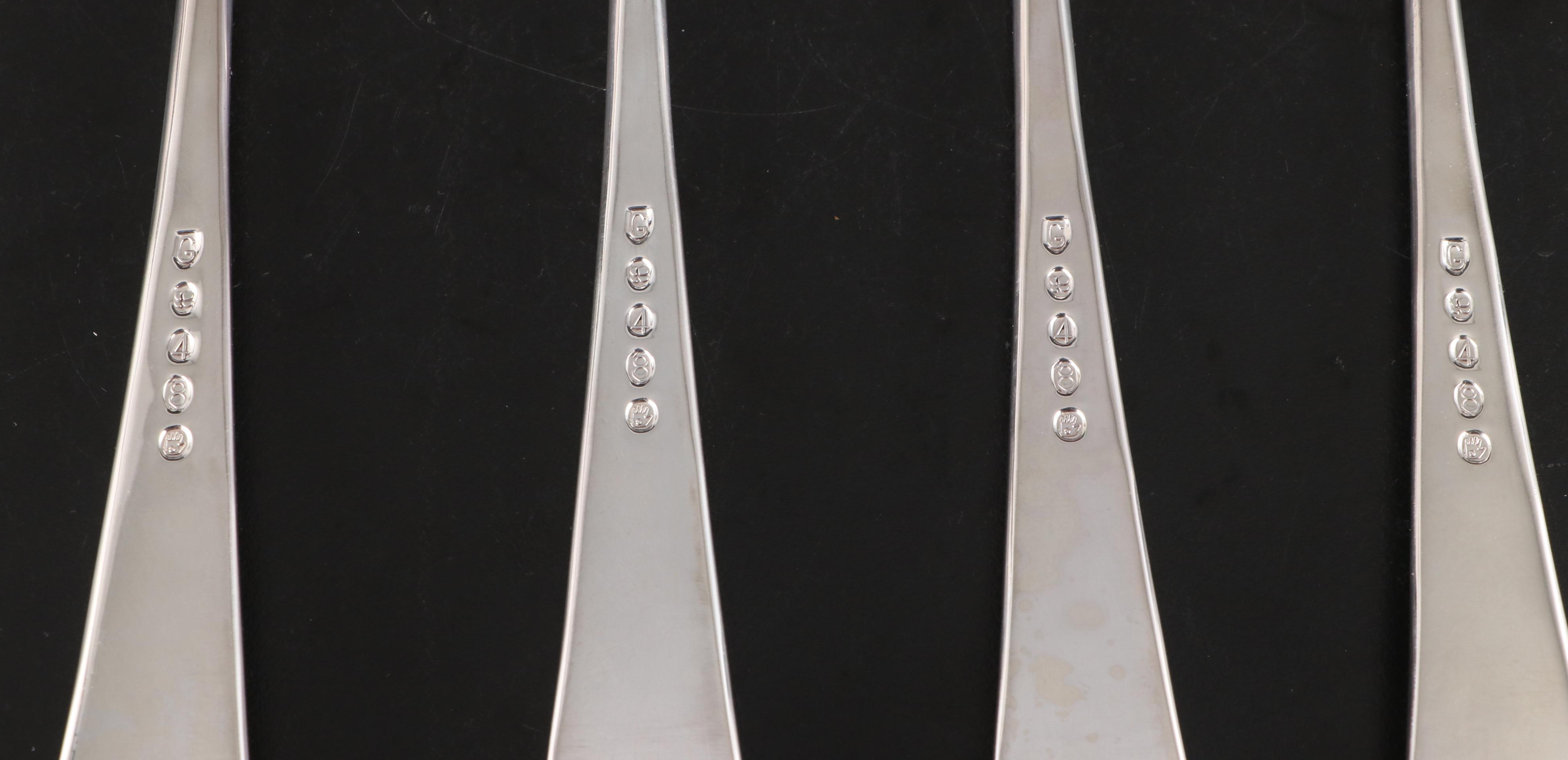 Gerity Products "Georgian" Silver Plate Candle Snuffers and Serving Forks