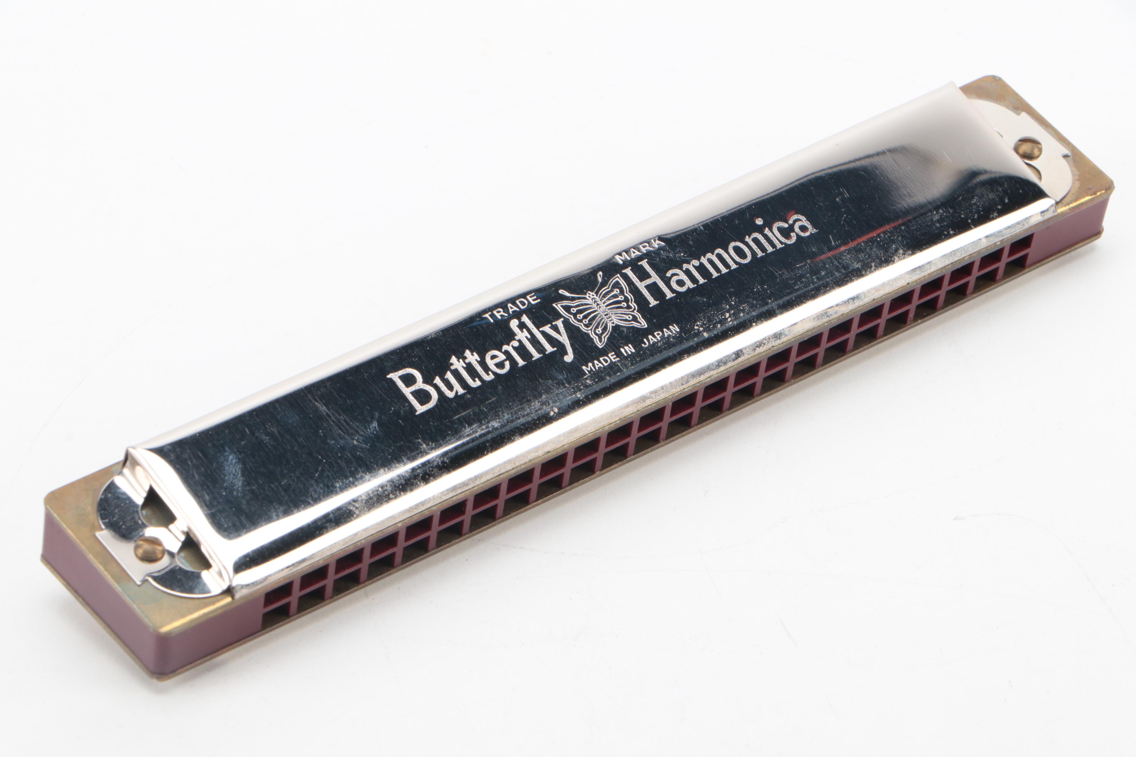 Nippon Gakki Co. Japanese Butterfly Virtuoso Harmonica, 20th Century