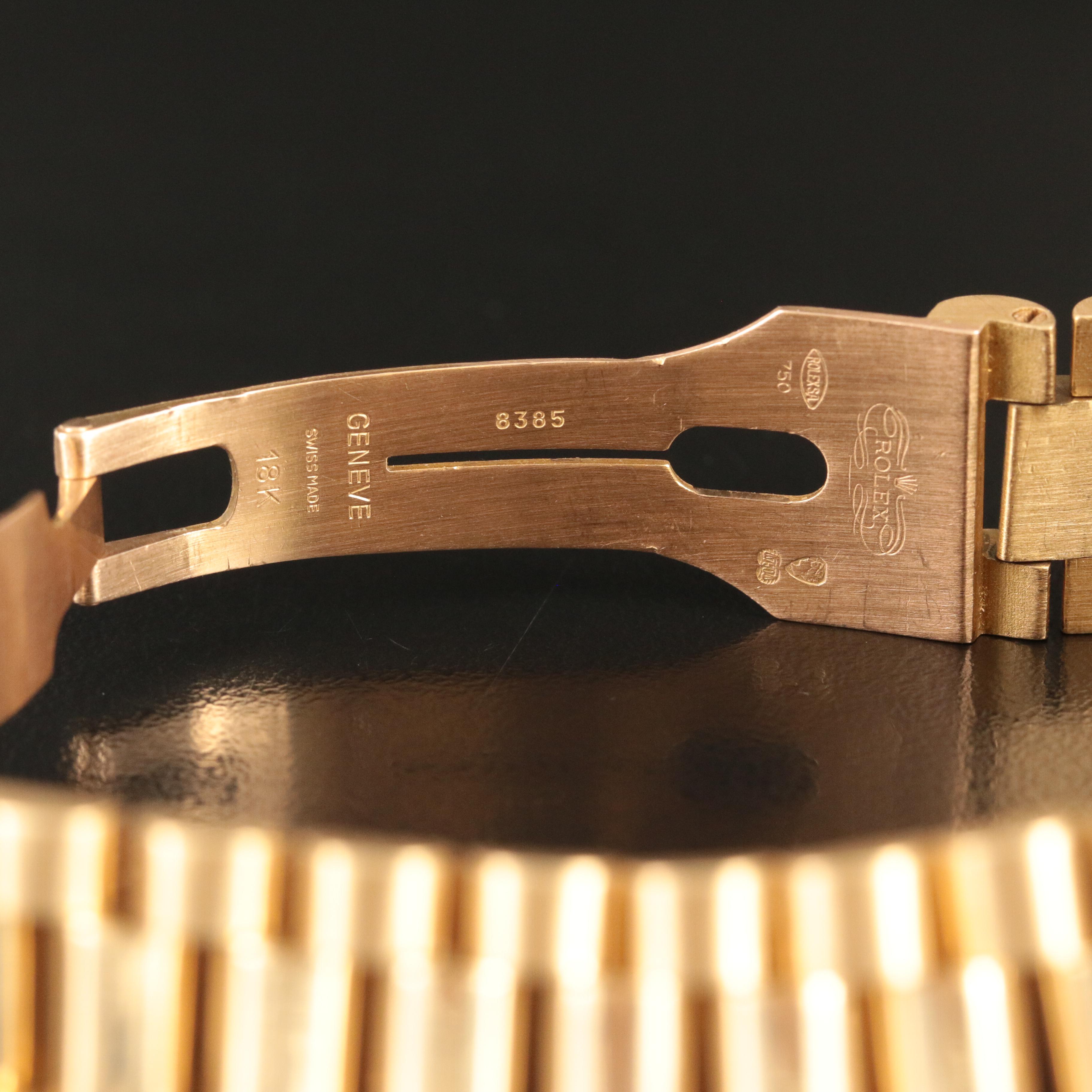 1990 Rolex Custom Diamond Dial Day-Date Watch