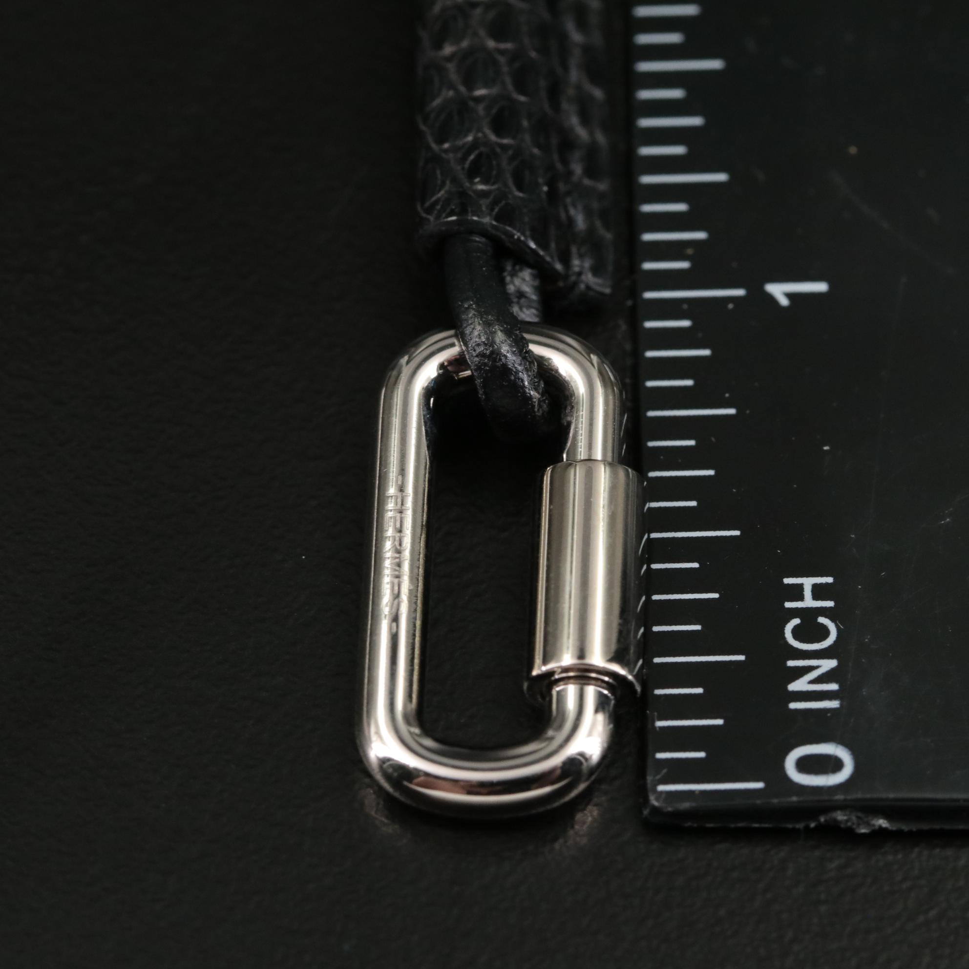 Hermès Curiosite Mousqueton Swift Leather Necklace with Pendant