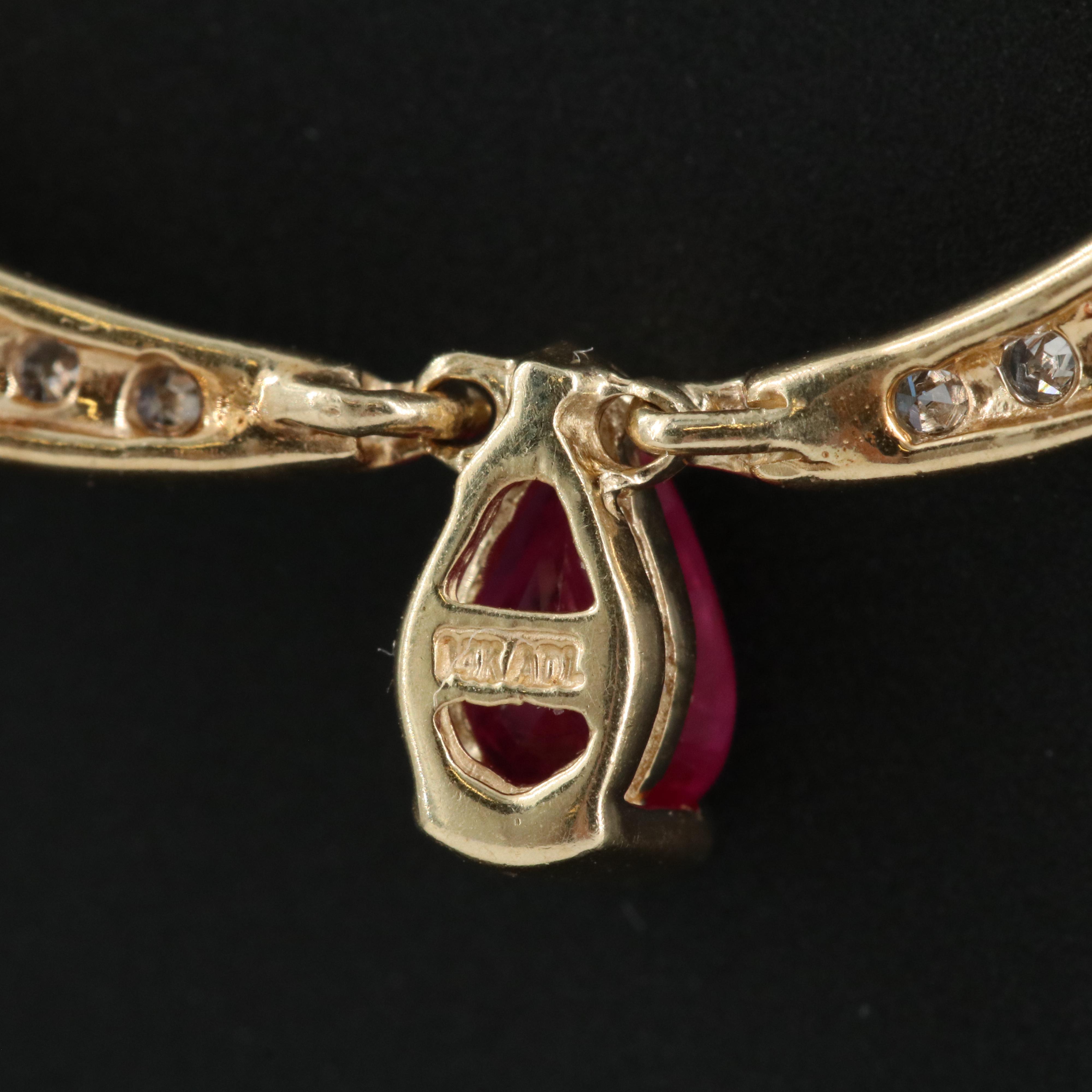 14K Ruby and Diamond Necklace