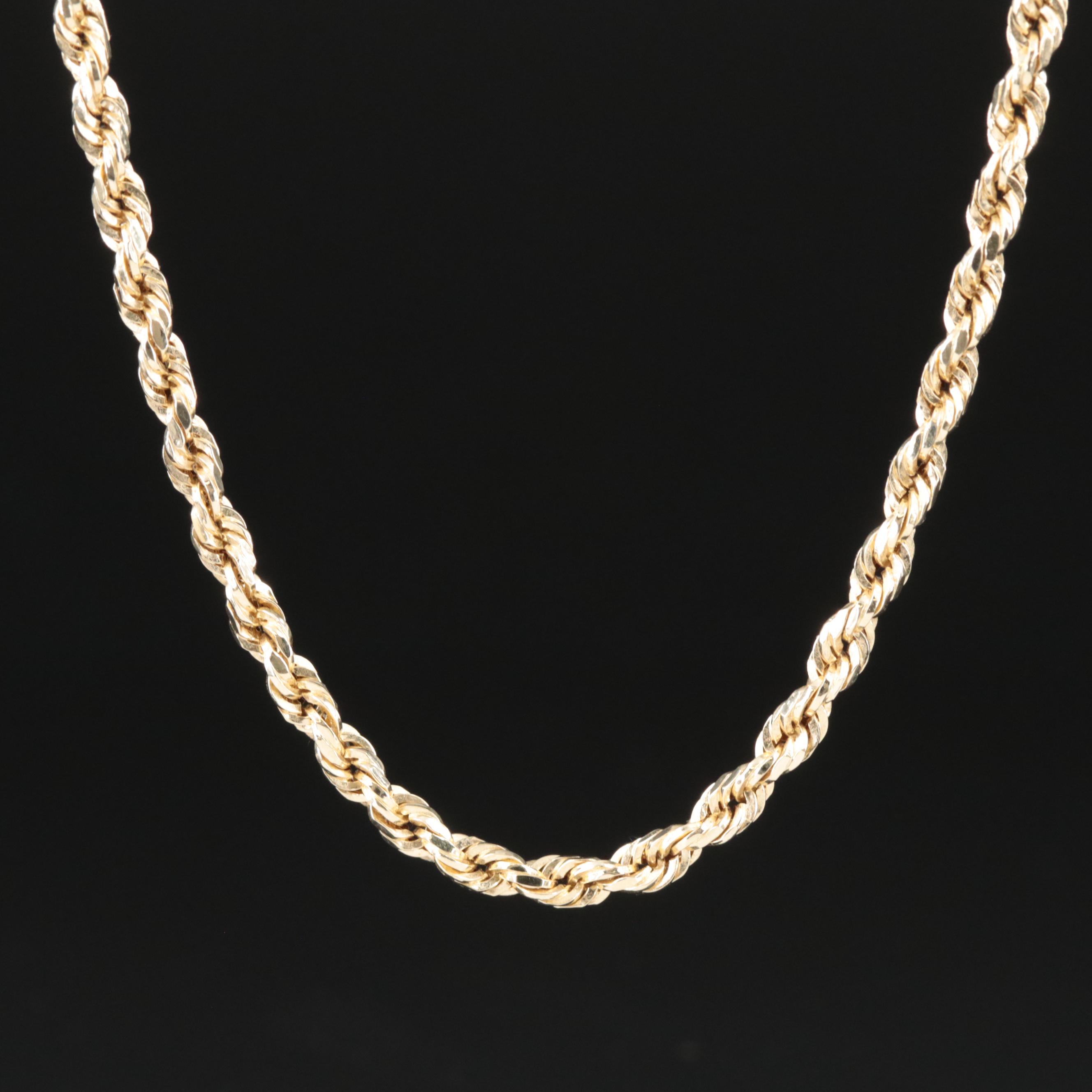 14K French Rope Chain Necklace