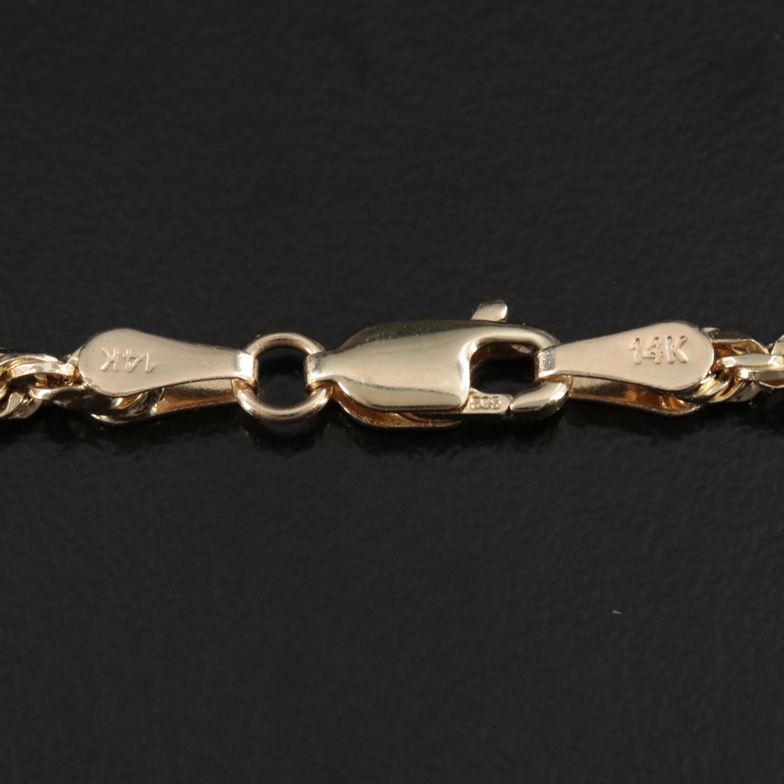 14K French Rope Chain Necklace