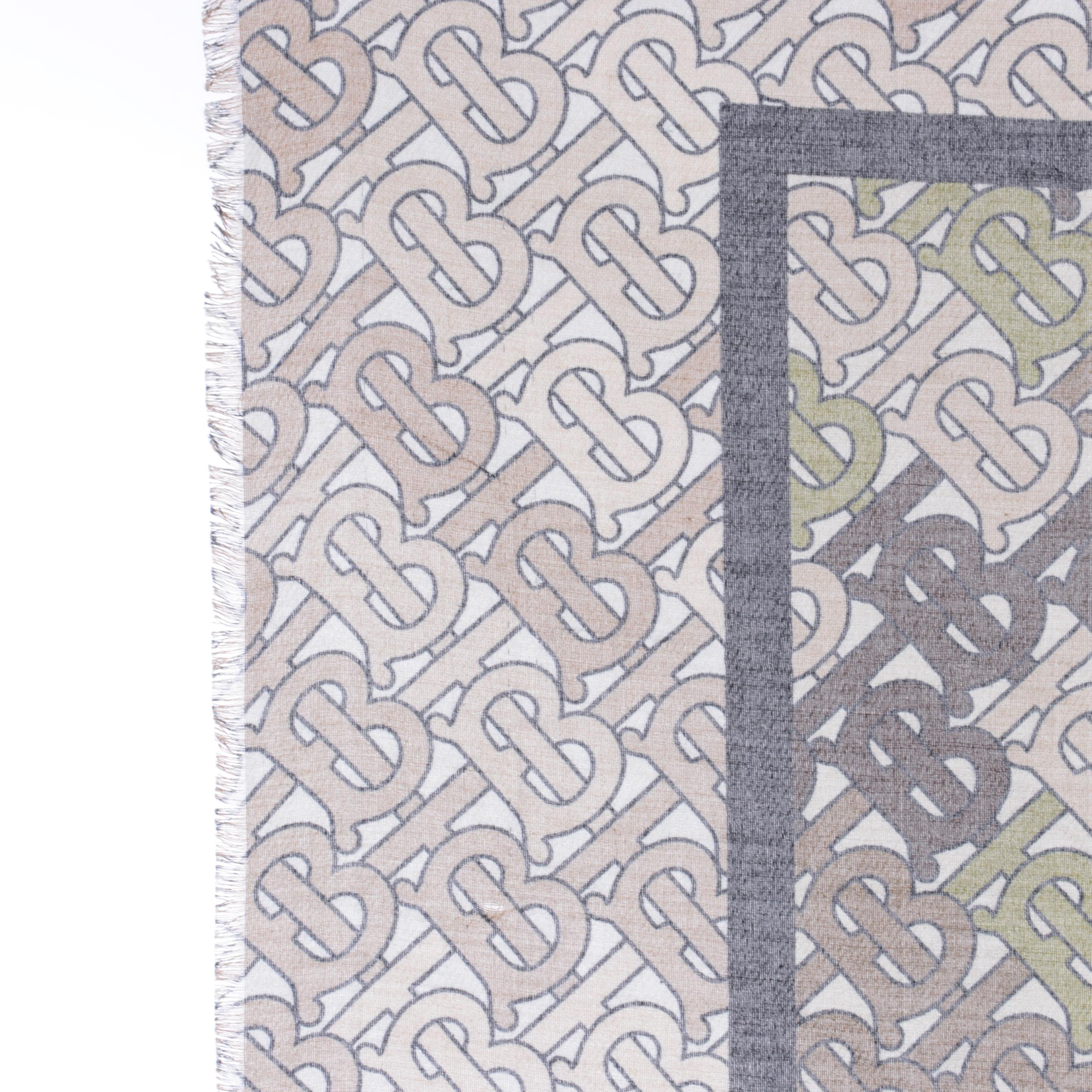 Burberry Monogram Print Square Scarf Wrap