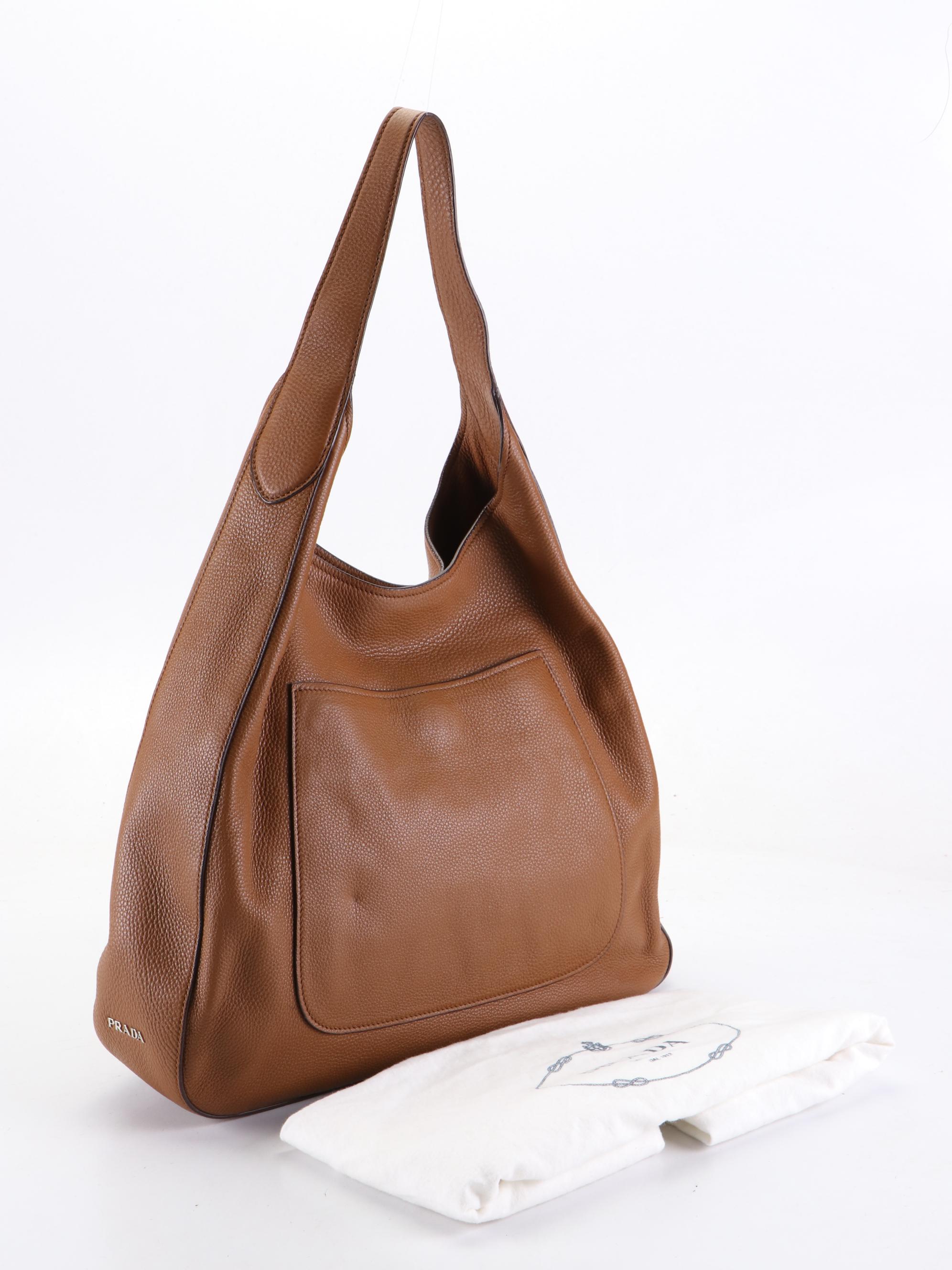 Prada Vitello Daino Leather Hobo Shoulder Bag
