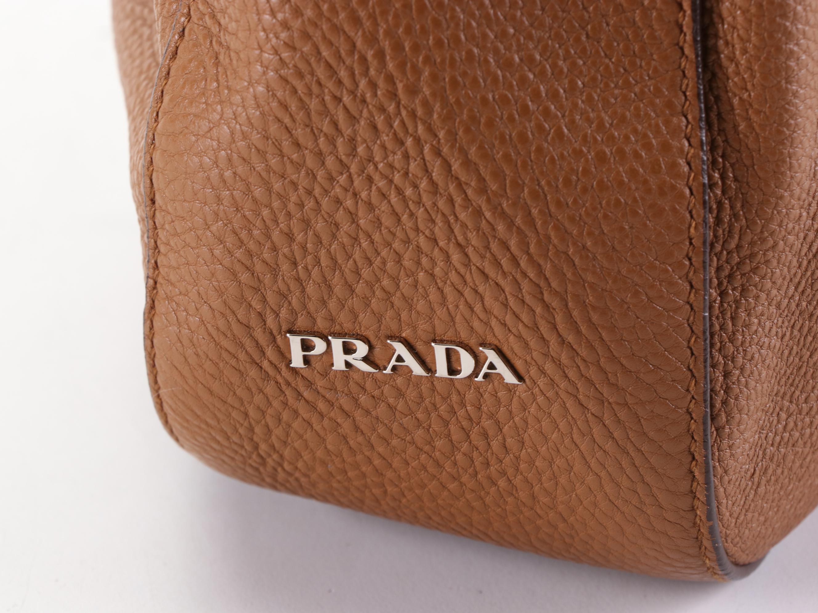 Prada Vitello Daino Leather Hobo Shoulder Bag
