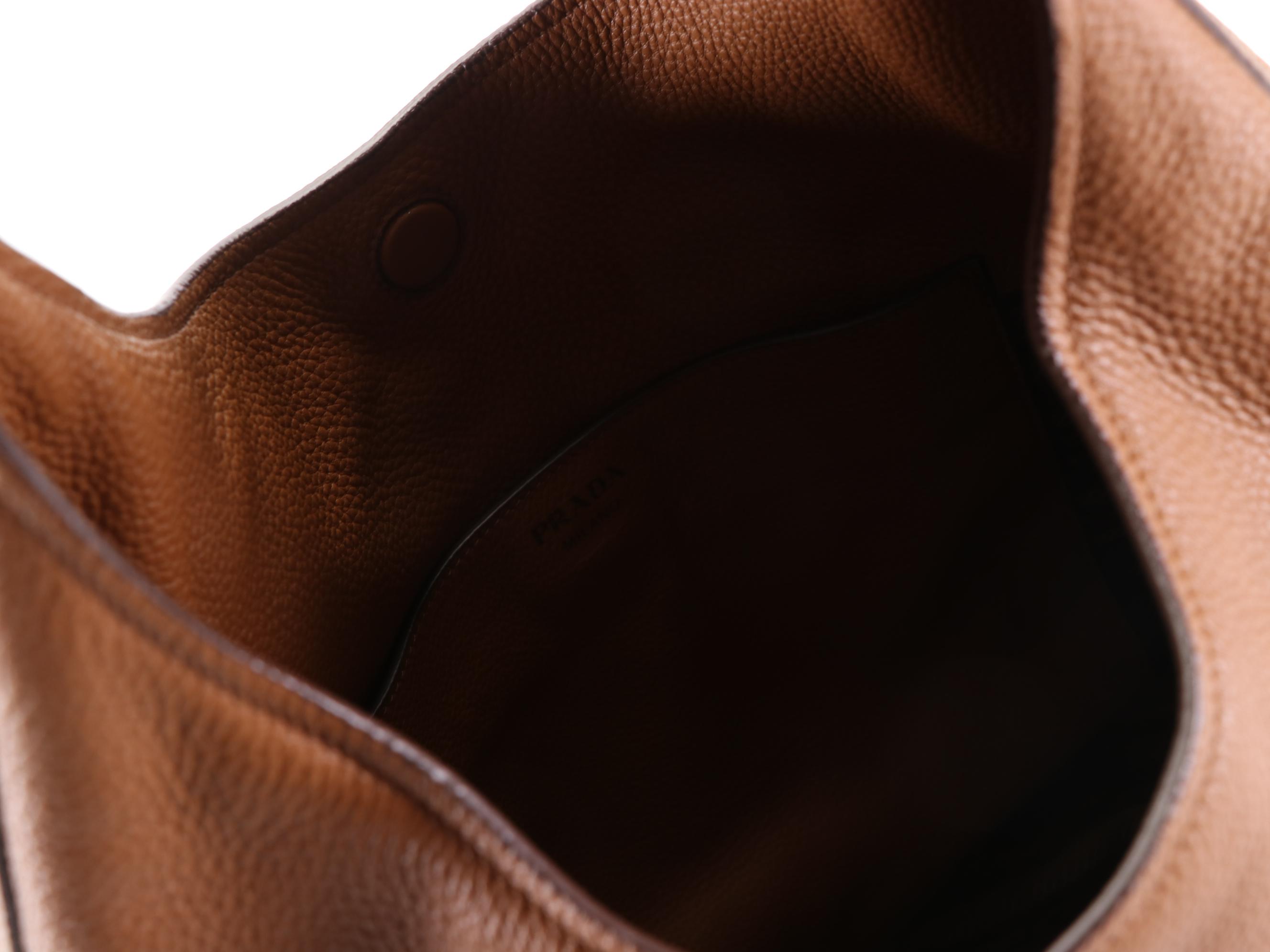 Prada Vitello Daino Leather Hobo Shoulder Bag