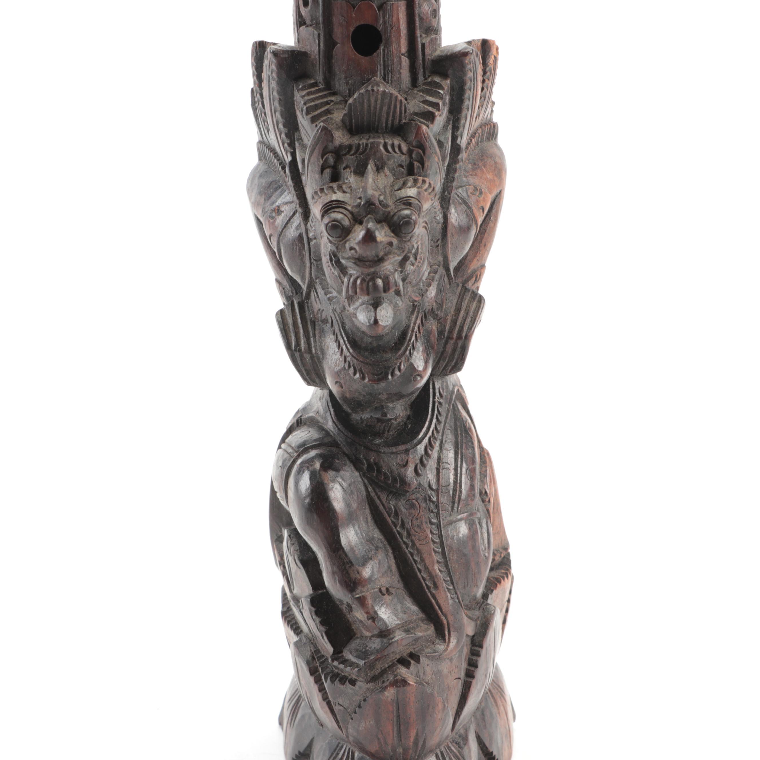 Balinese Style Hand-Carved Wood Flute