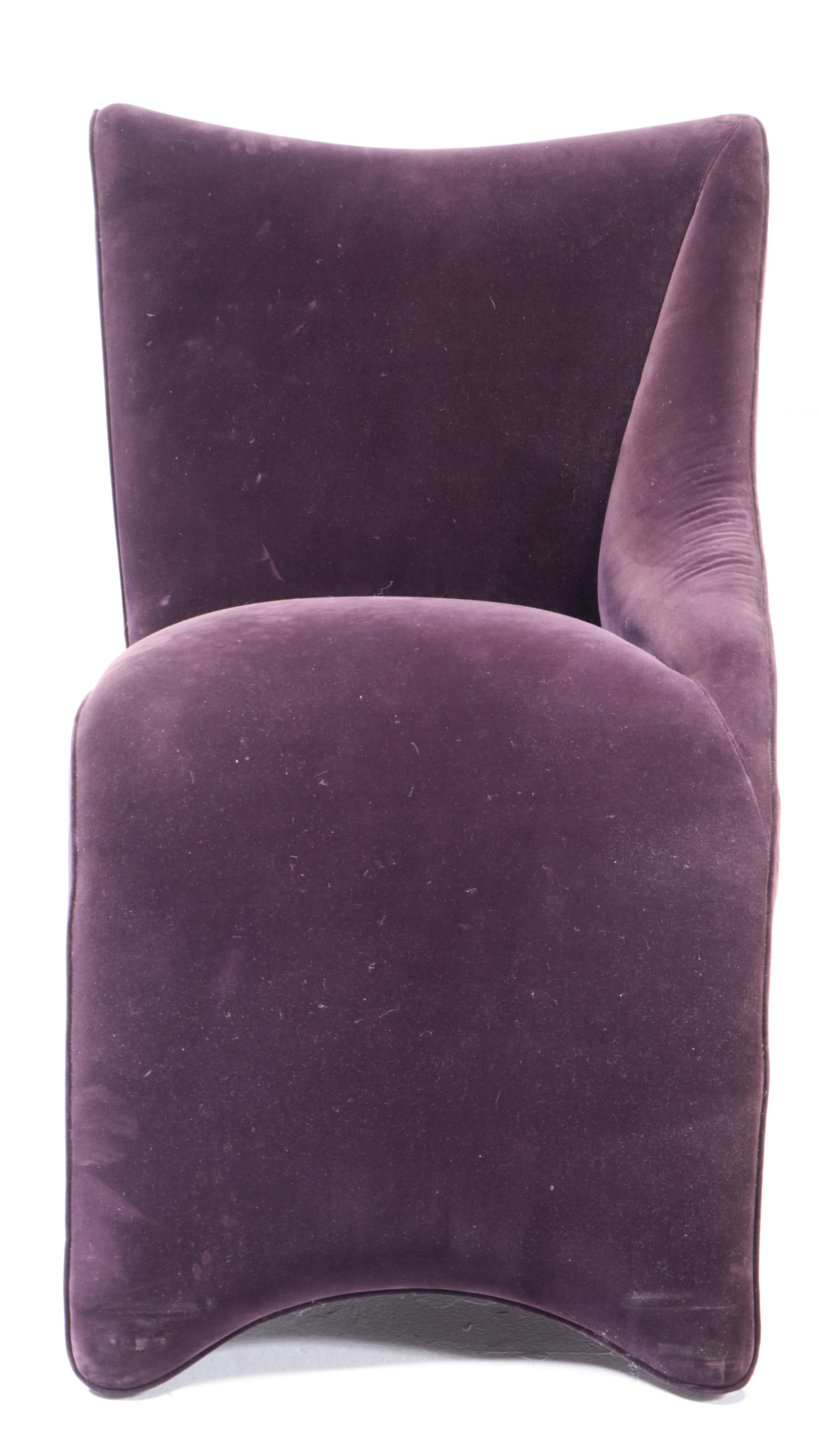 Modernist Style Brushed Steel and Custom-Upholstered Contoured Chaise Lounge