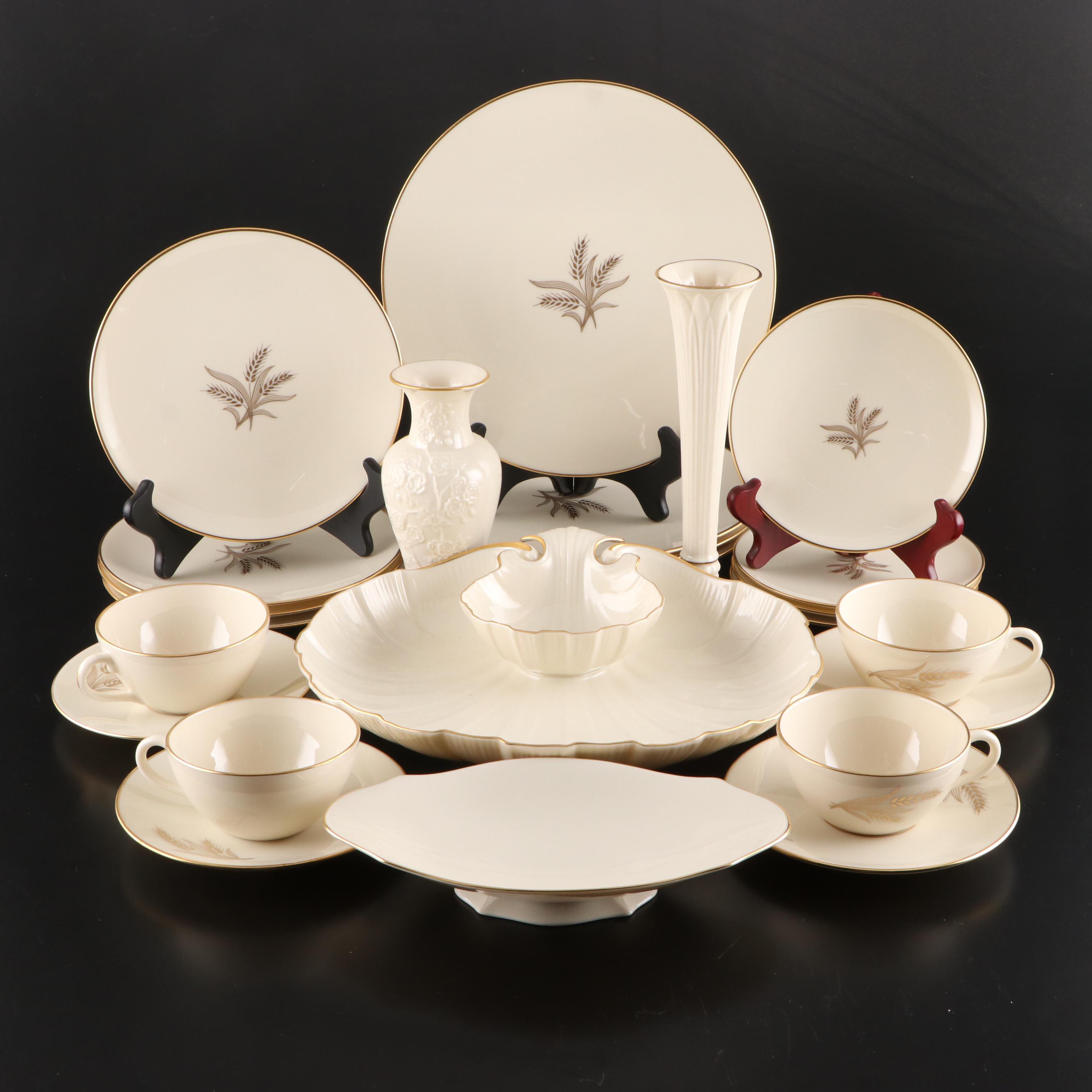 Lenox "Wheat" with Other Porcelain Dinnerware and Vases