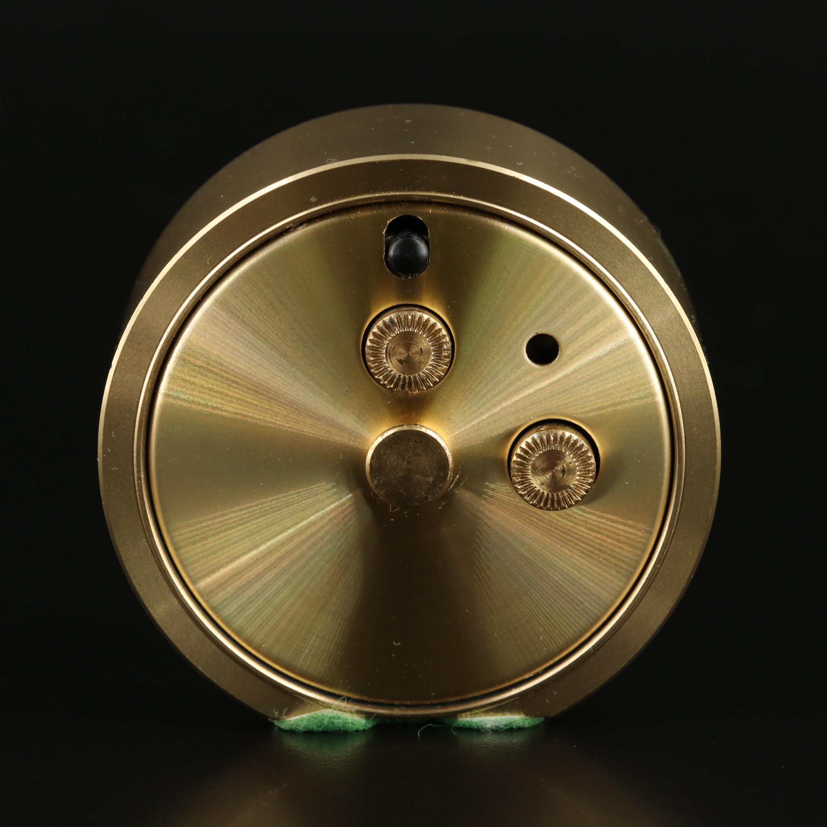 Tiffany & Co. Brass Travel Alarm/Desk Clock