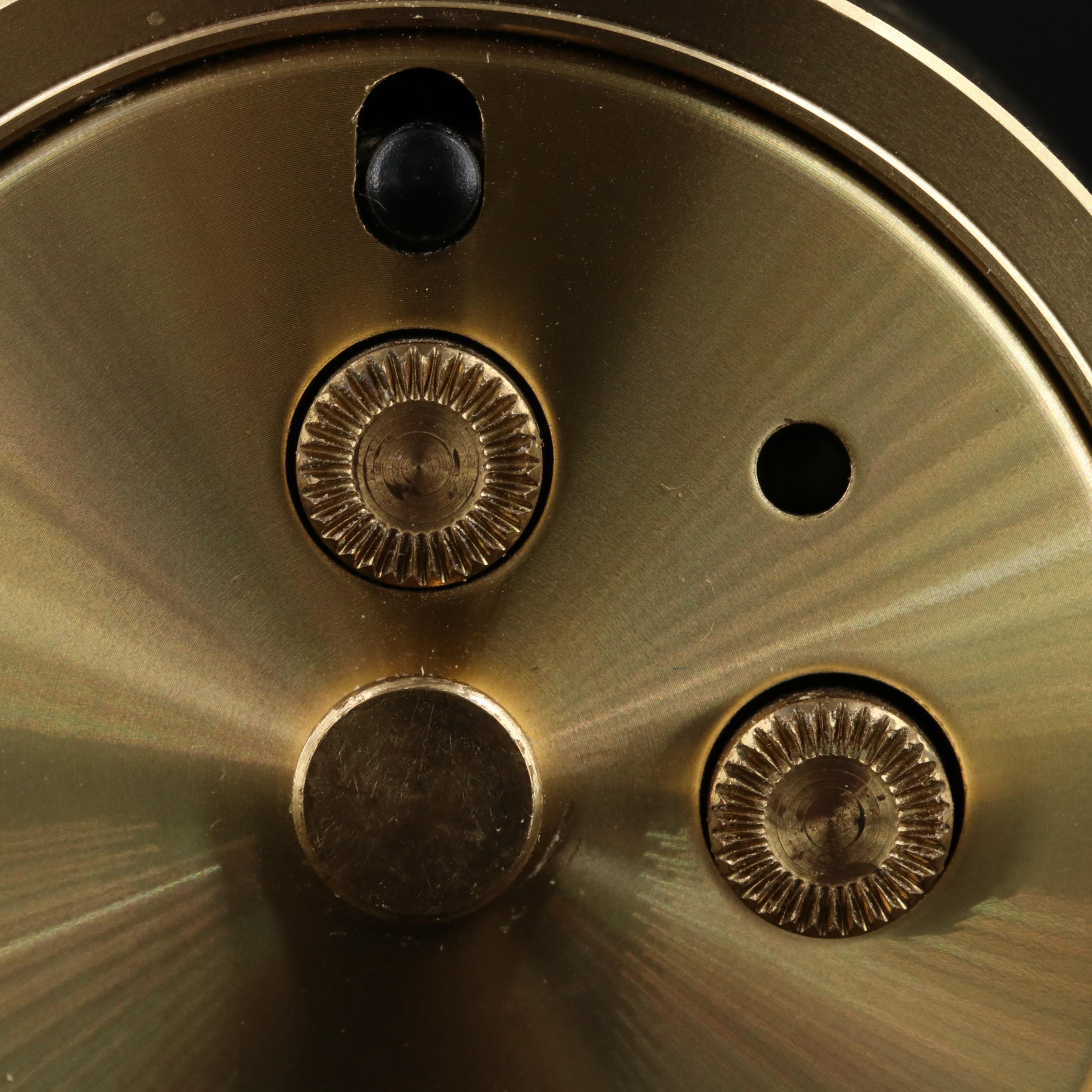 Tiffany & Co. Brass Travel Alarm/Desk Clock