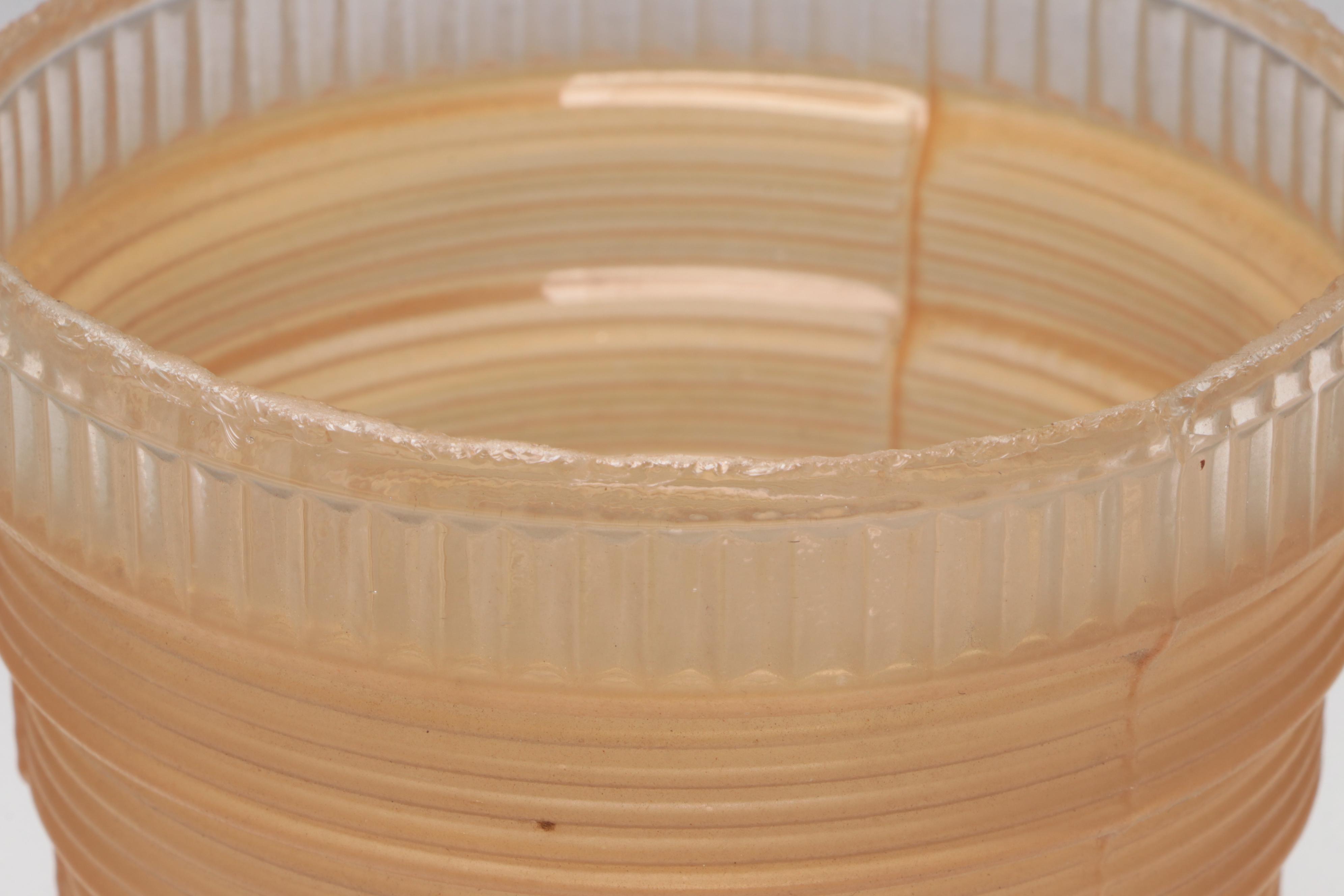 Art Deco Pressed Glass Light Shades