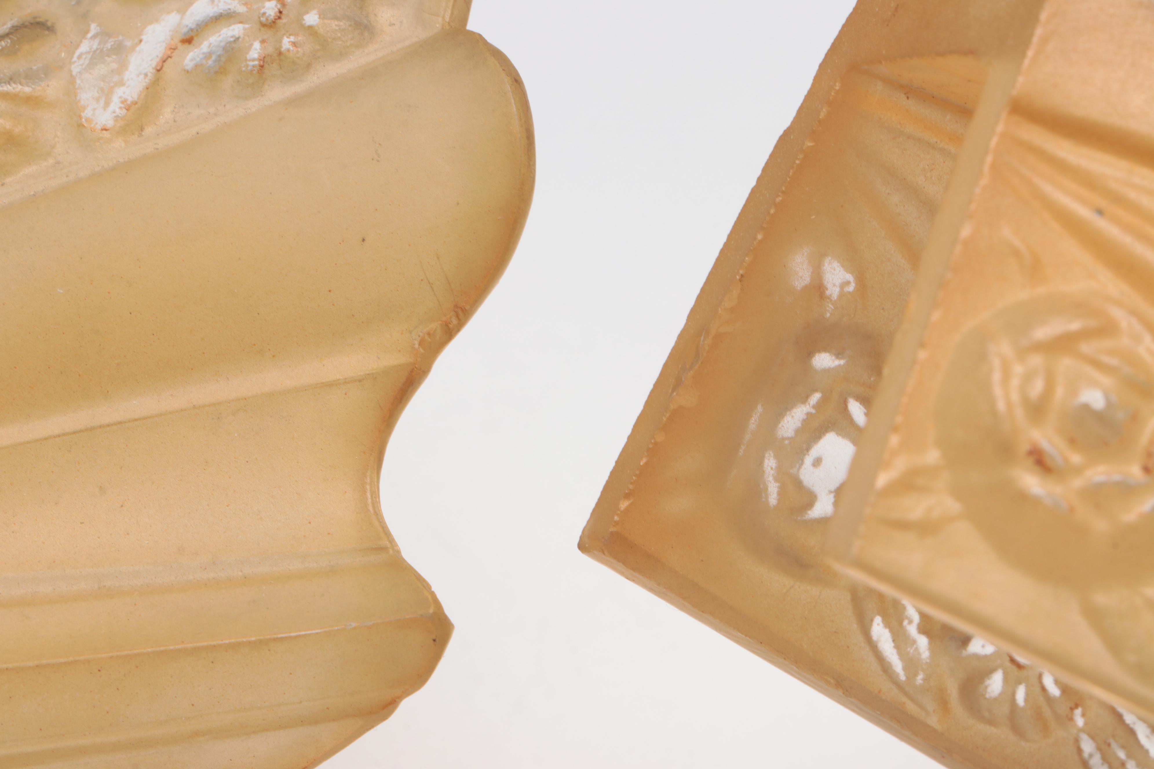 Art Deco Pressed Glass Light Shades