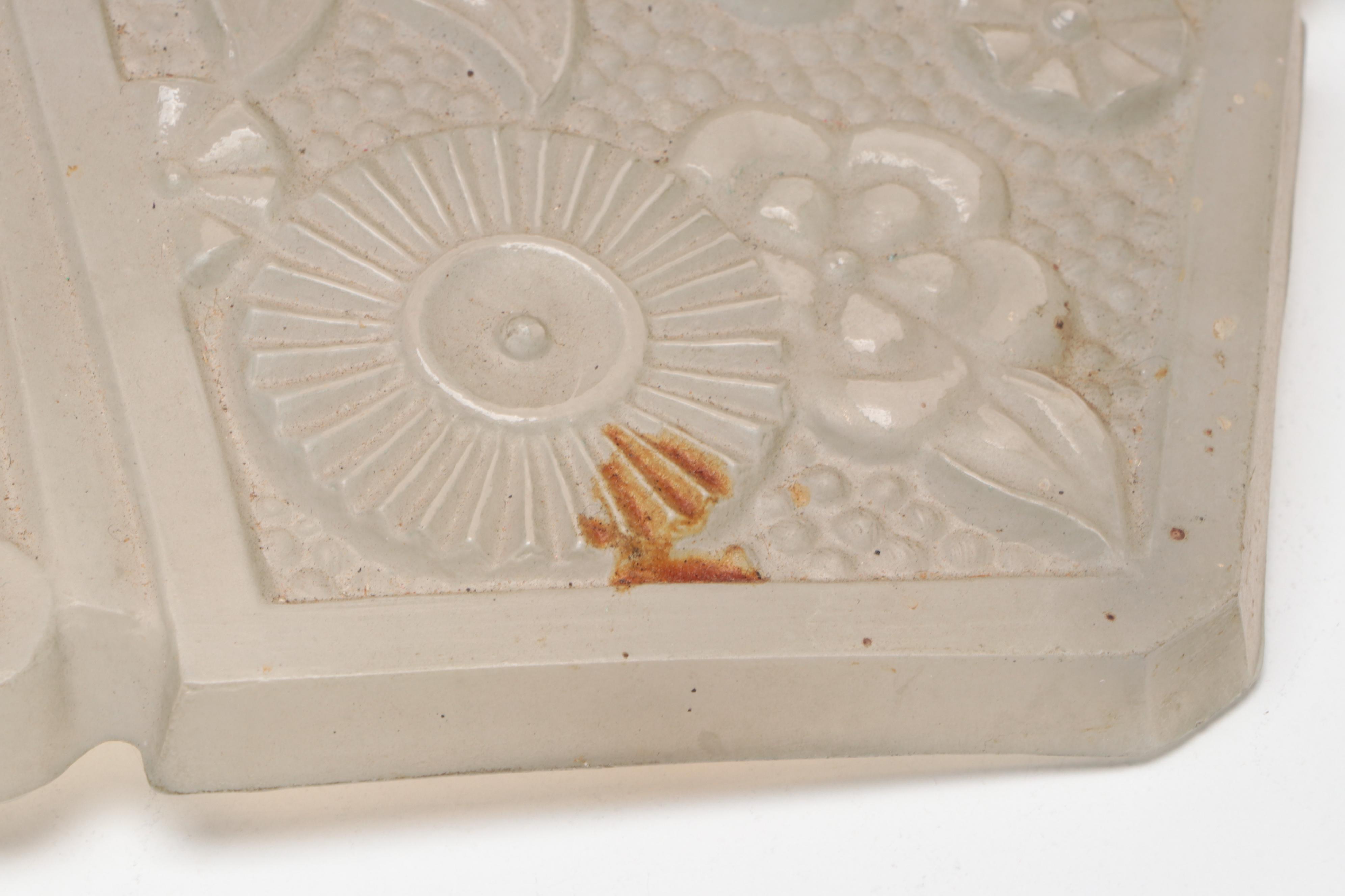 Art Deco Pressed Glass Light Shades