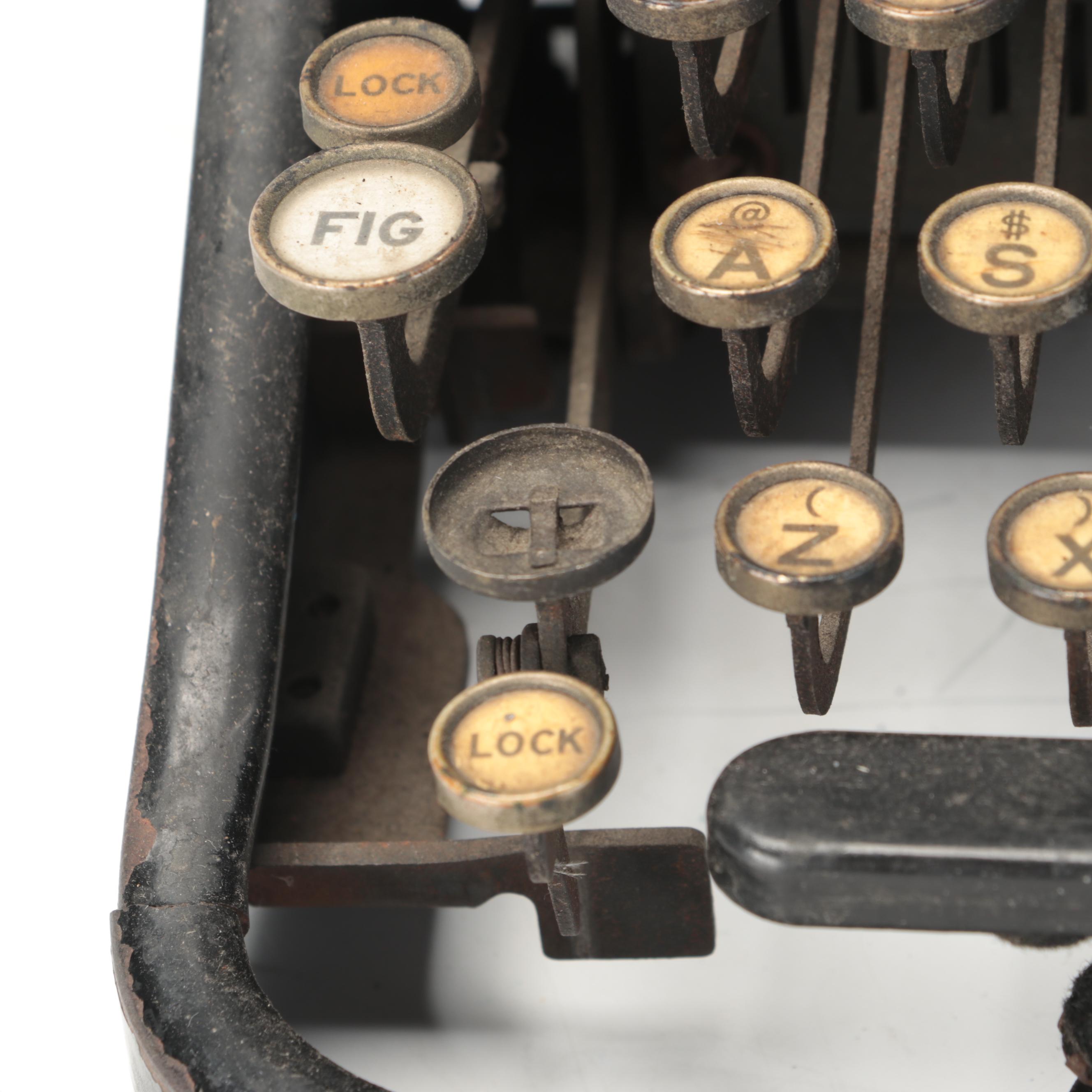 The Noiseless Typewriter Co. Cast Iron Typewriter, Early 20th Century