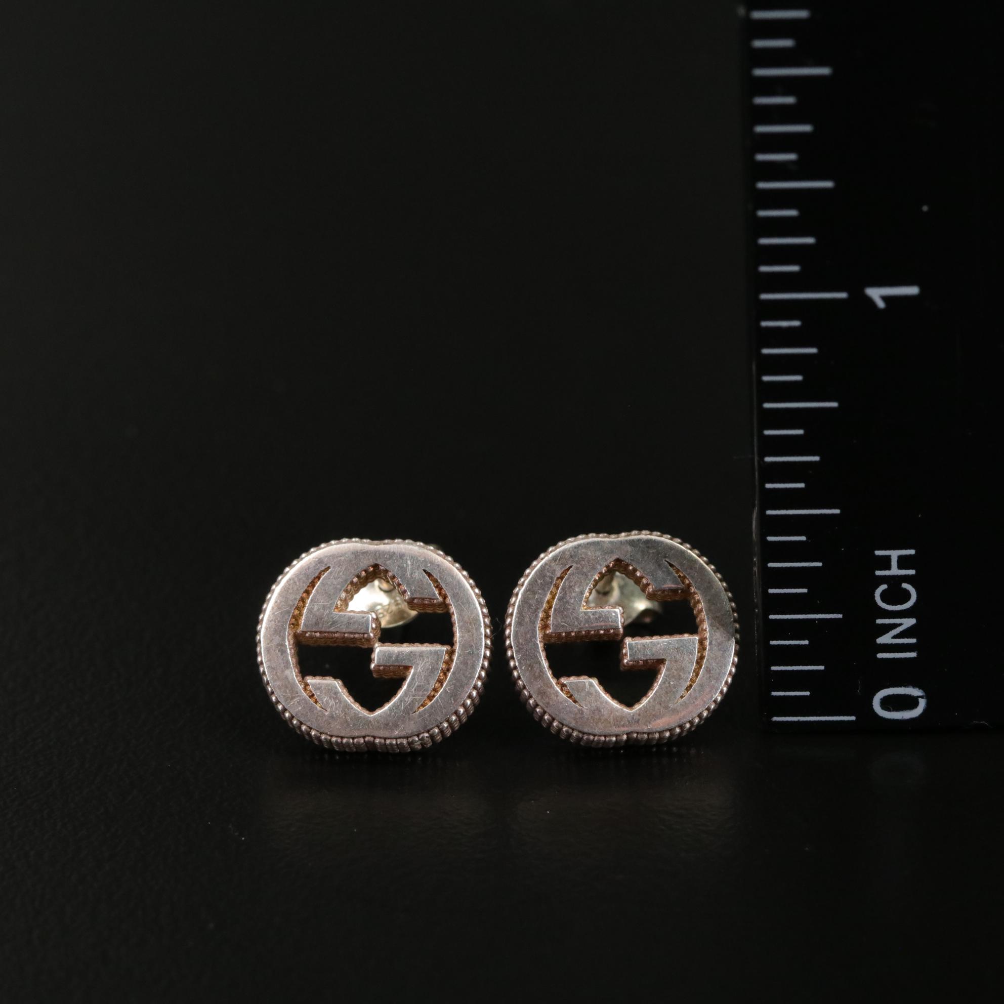 Gucci Interlocking G Stud Earrings