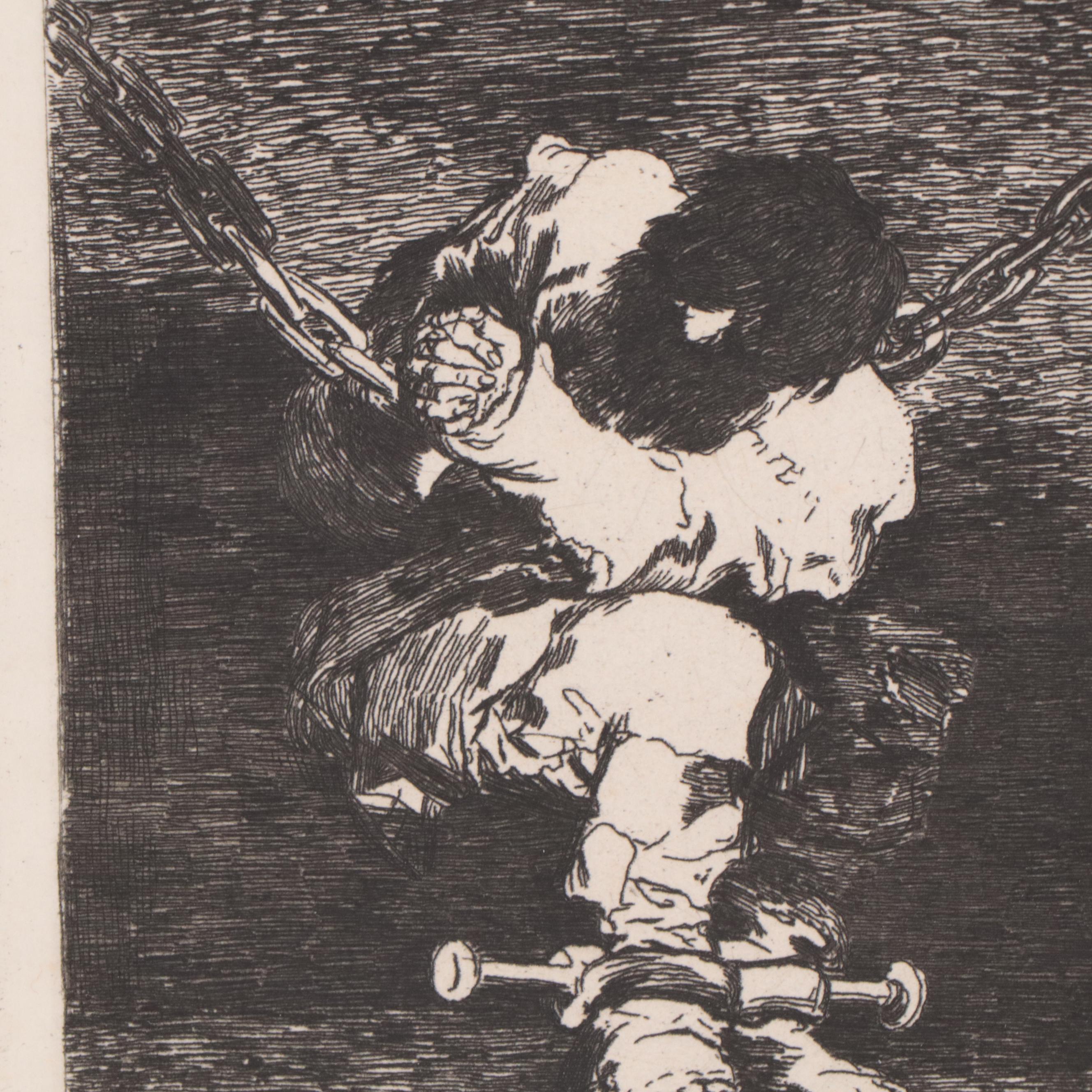 Francisco Goya Restrike Etching "The Little Prisoner," Circa 1867