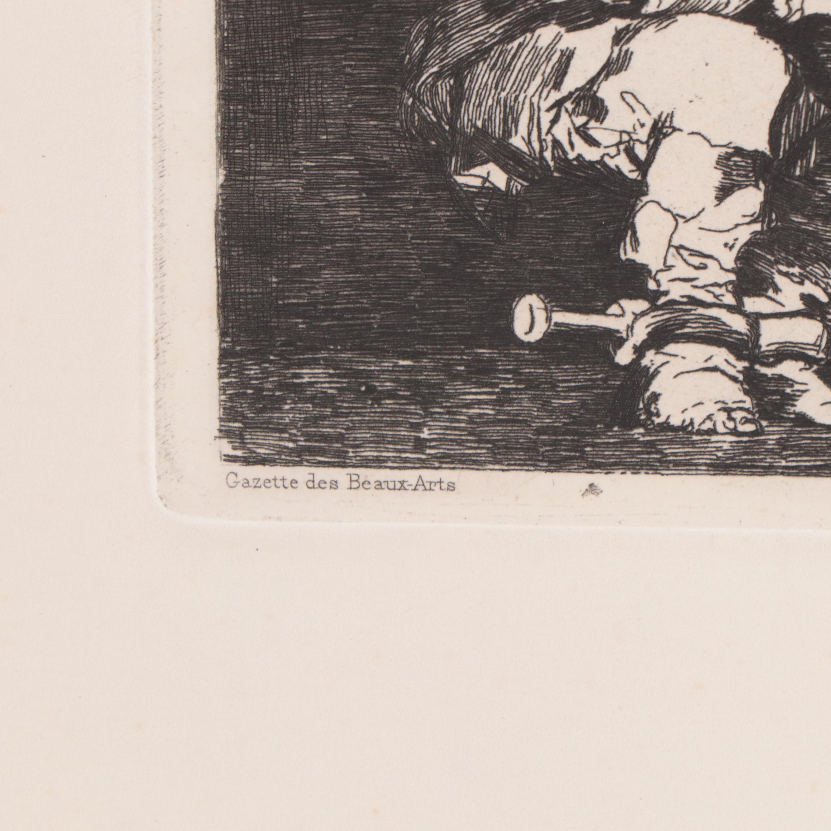 Francisco Goya Restrike Etching "The Little Prisoner," Circa 1867